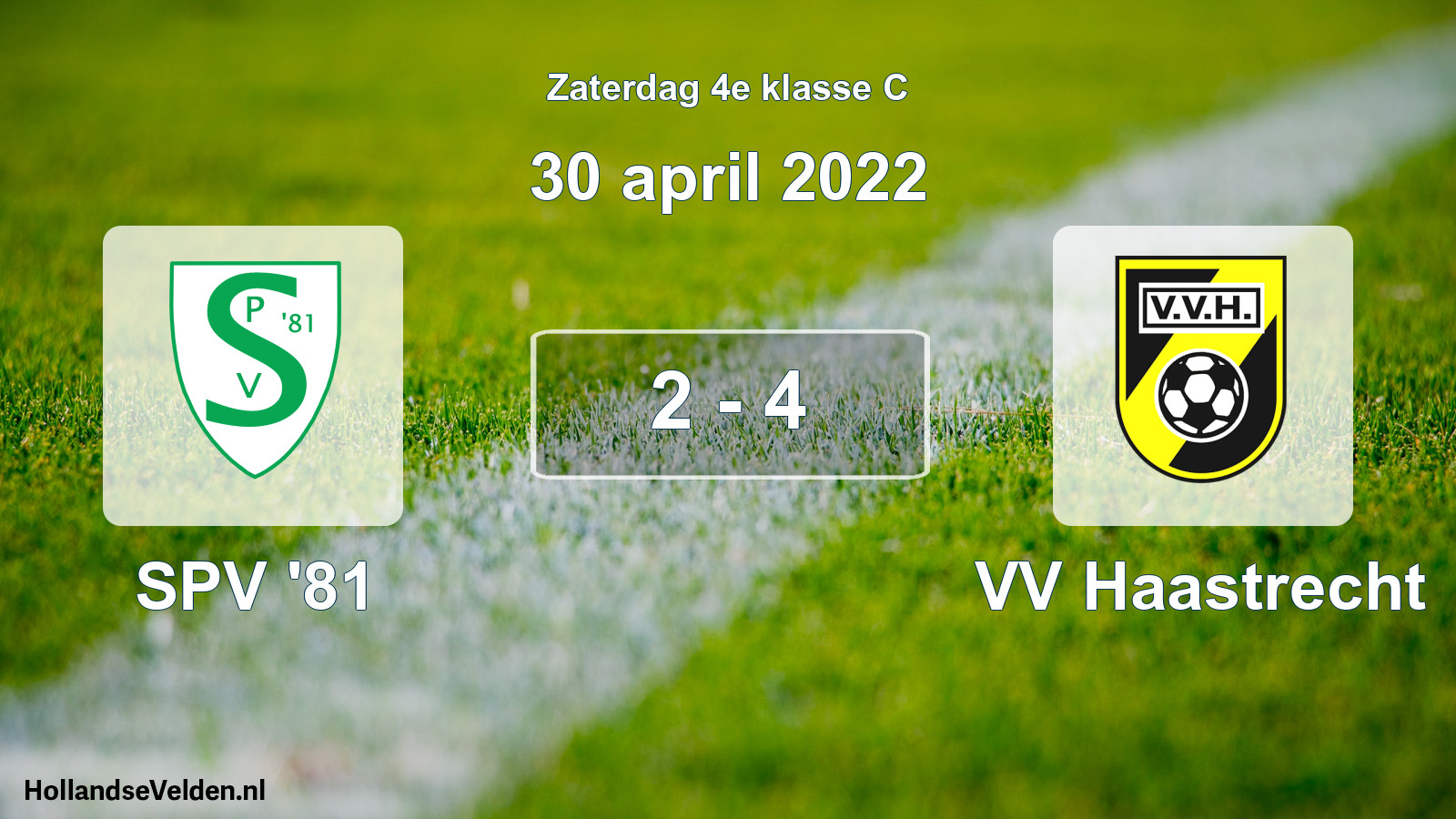 Total number of matches played: SPV '81 - VV Haastrecht 2 - 4 (30 April 2022)