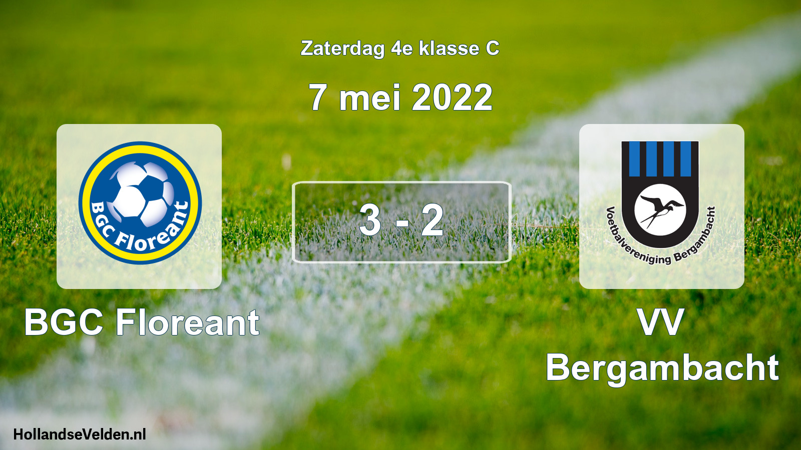 Total number of matches played: BGC Floreant - VV Bergambacht 3 - 2 (7 May 2022)