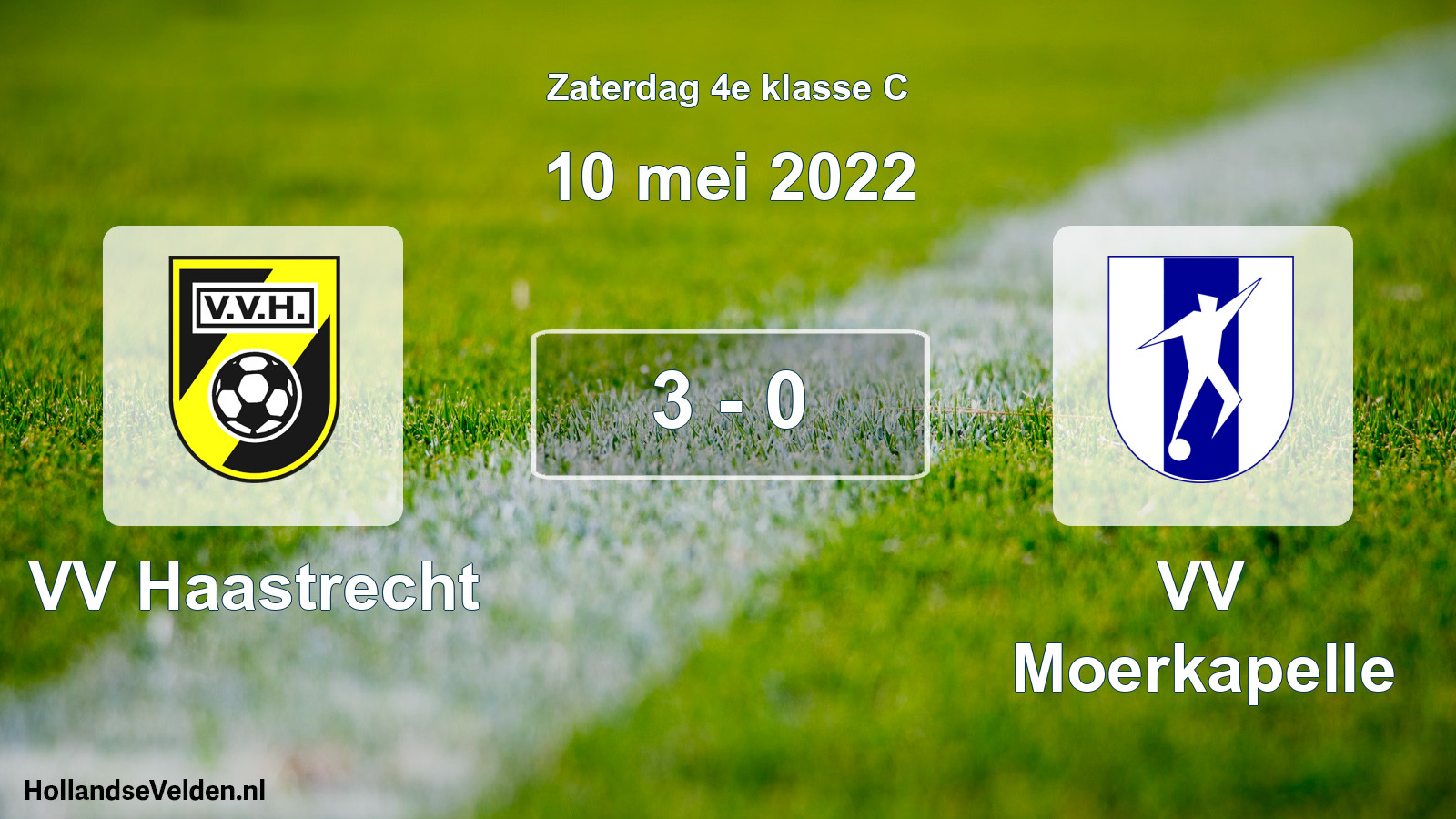 Total number of matches played: VV Haastrecht - VV Moerkapelle 3 - 0 (10 May 2022)