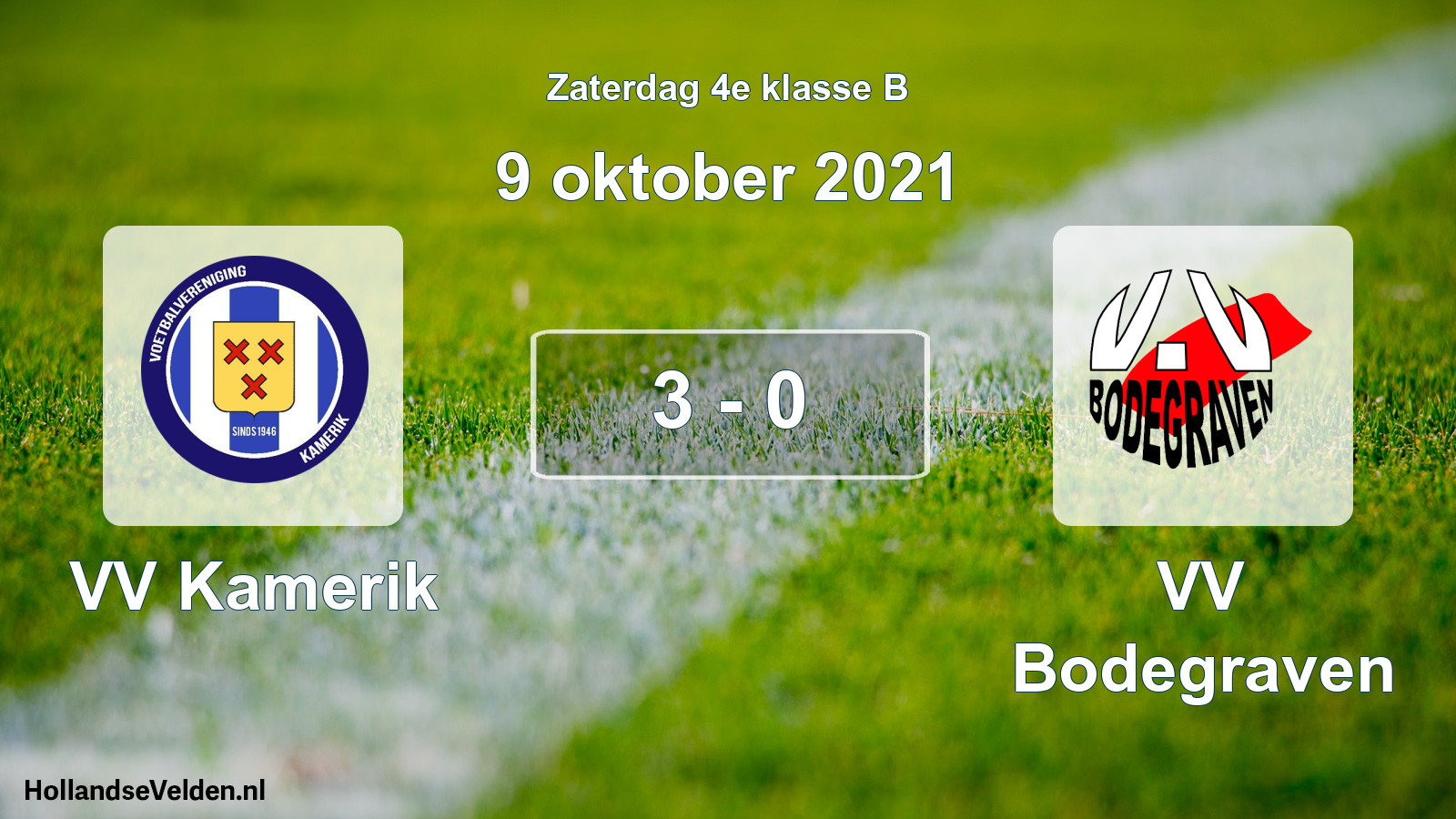 Total number of matches played: VV Kamerik - VV Bodegraven 3 - 0 (9 October 2021)
