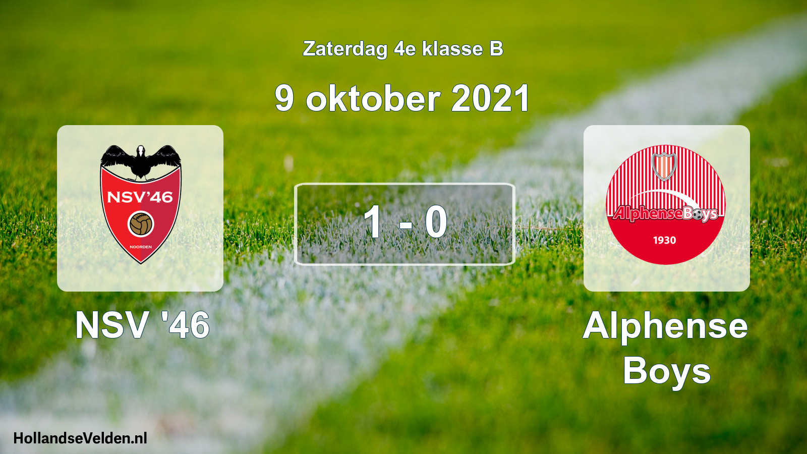 Total number of matches played: NSV '46 - Alphense Boys 1 - 0 (9 October 2021)