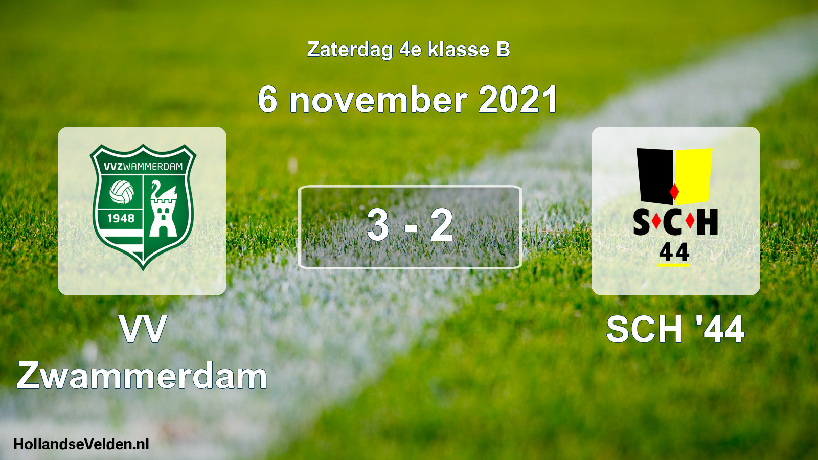 Total number of matches played: VV Zwammerdam - SCH '44 3 - 2 (6 November 2021)