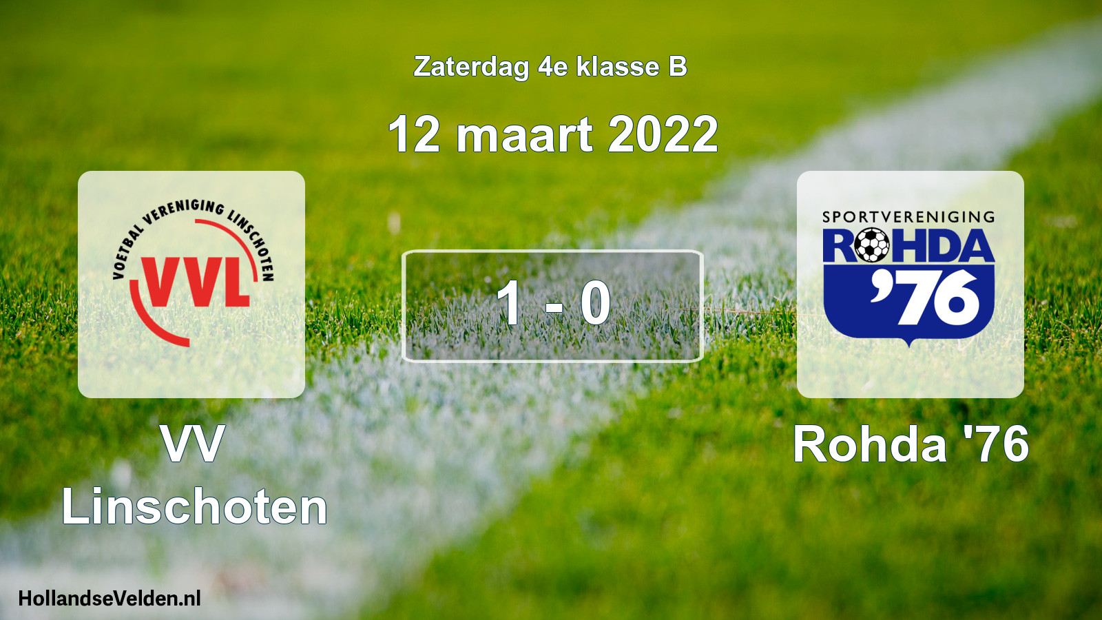 Total number of matches played: VV Linschoten - Rohda '76 1 - 0 (12 March 2022)