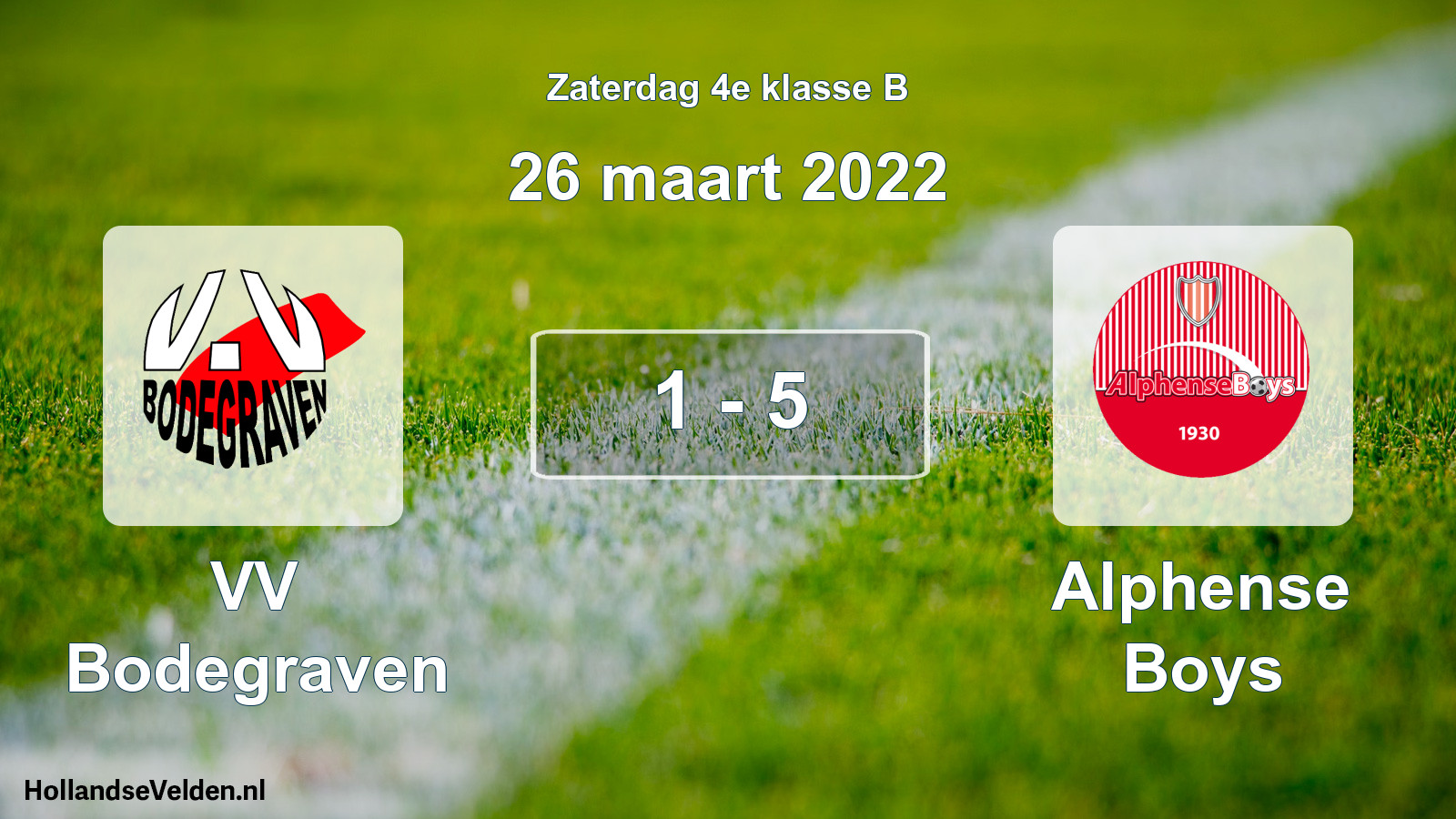 Total number of matches played: VV Bodegraven - Alphense Boys 1 - 5 (26 March 2022)