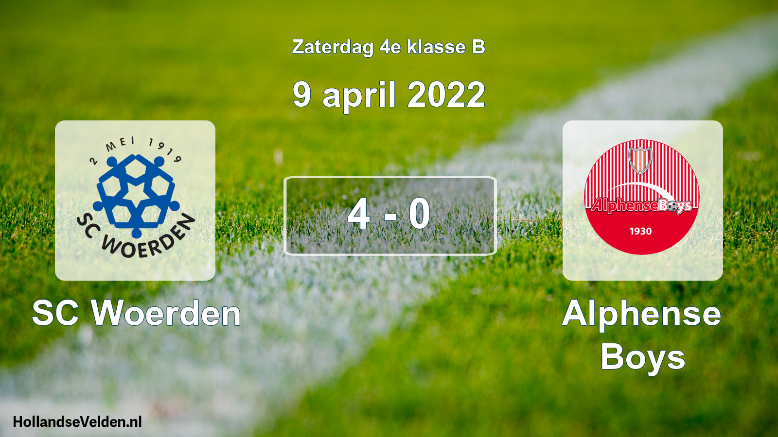Total number of matches played: SC Woerden - Alphense Boys 4 - 0 (9 April 2022)
