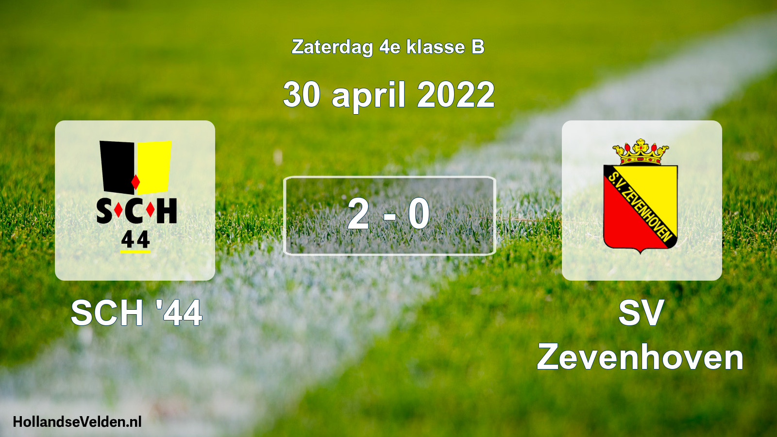 Total number of matches played: SCH '44 - SV Zevenhoven 2 - 0 (30 April 2022)