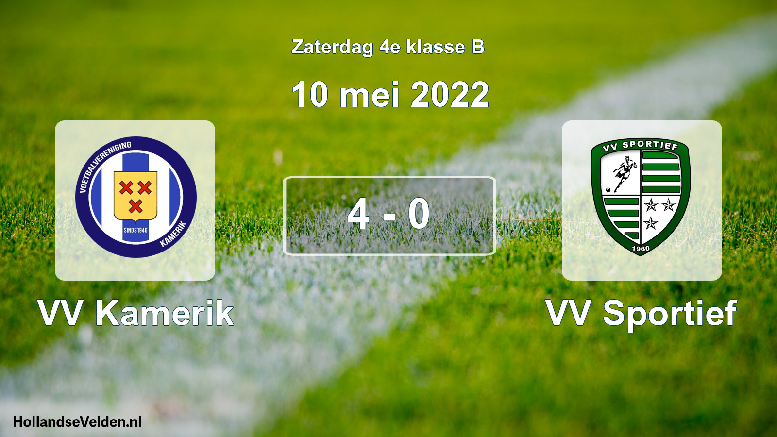 Total number of matches played: VV Kamerik - VV Sportief 4 - 0 (10 May 2022)