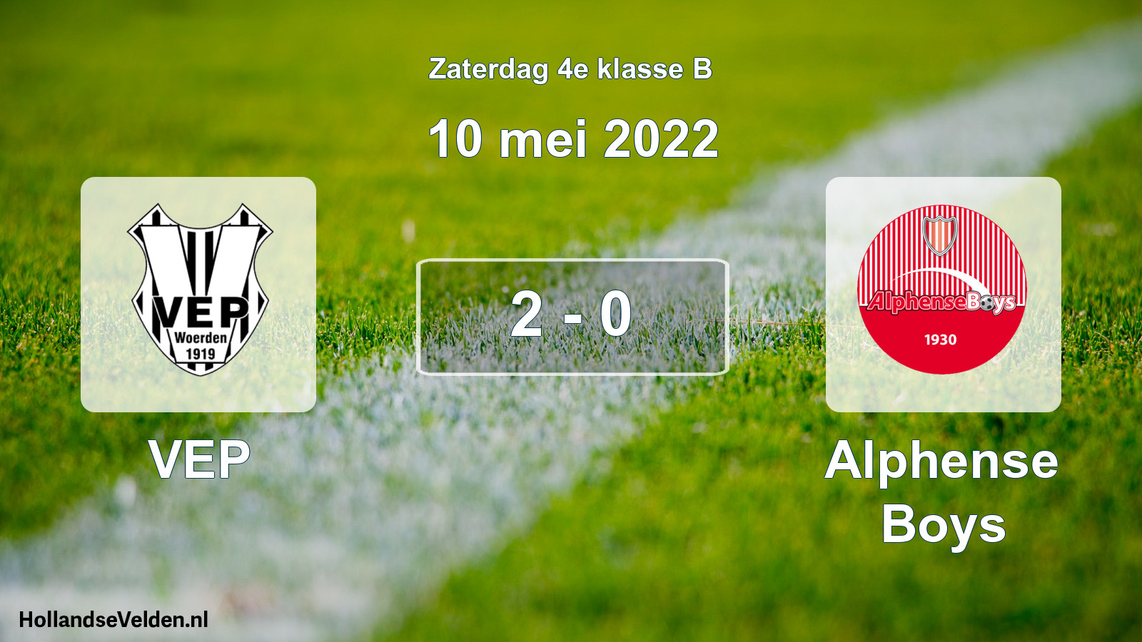 Total number of matches played: VEP - Alphense Boys 2 - 0 (10 May 2022)