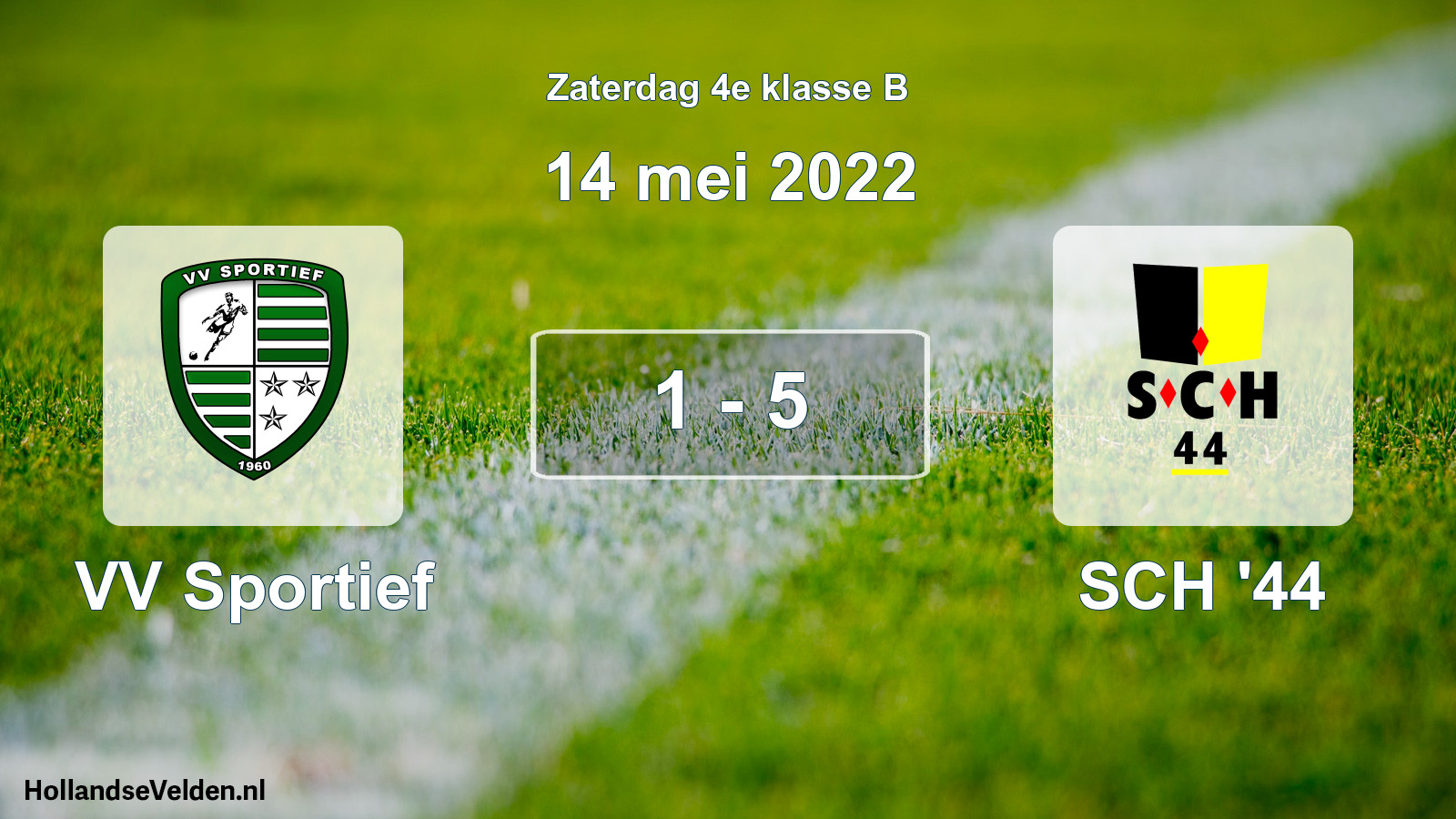 Total number of matches played: VV Sportief - SCH '44 1 - 5 (14 May 2022)