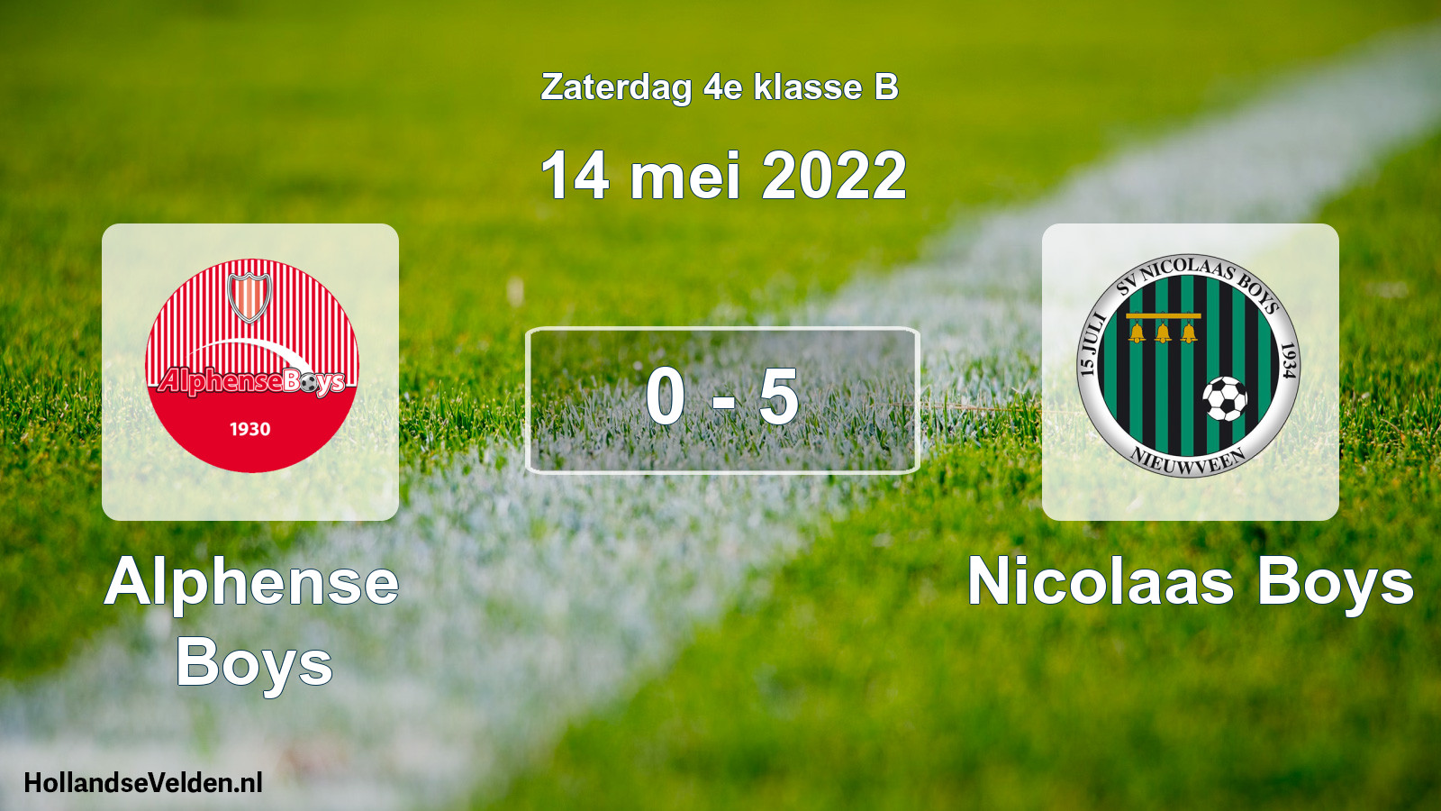 Total number of matches played: Alphense Boys - Nicolaas Boys 0 - 5 (14 May 2022)