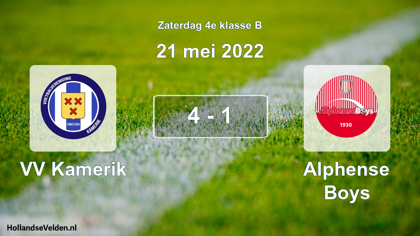 Total number of matches played: VV Kamerik - Alphense Boys 4 - 1 (21 May 2022)