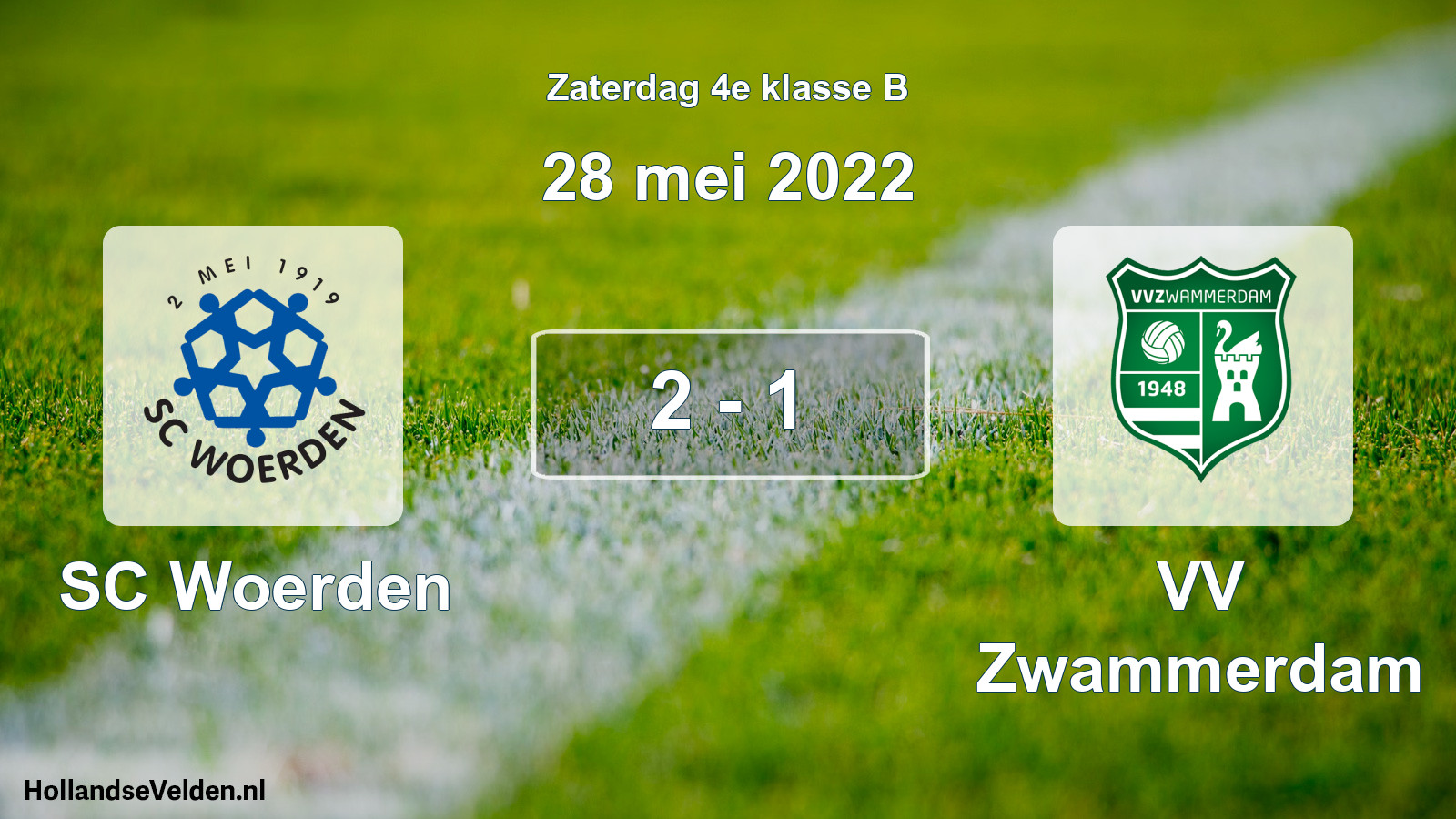 Total number of matches played: SC Woerden - VV Zwammerdam 2 - 1 (28 May 2022)