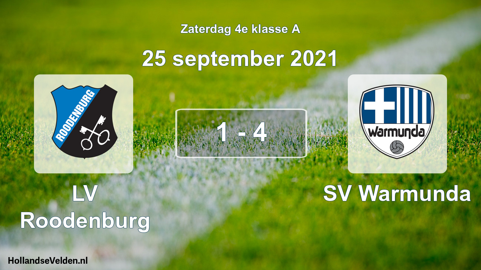 Total number of matches played: LV Roodenburg - SV Warmunda 1 - 4 (25 September 2021)