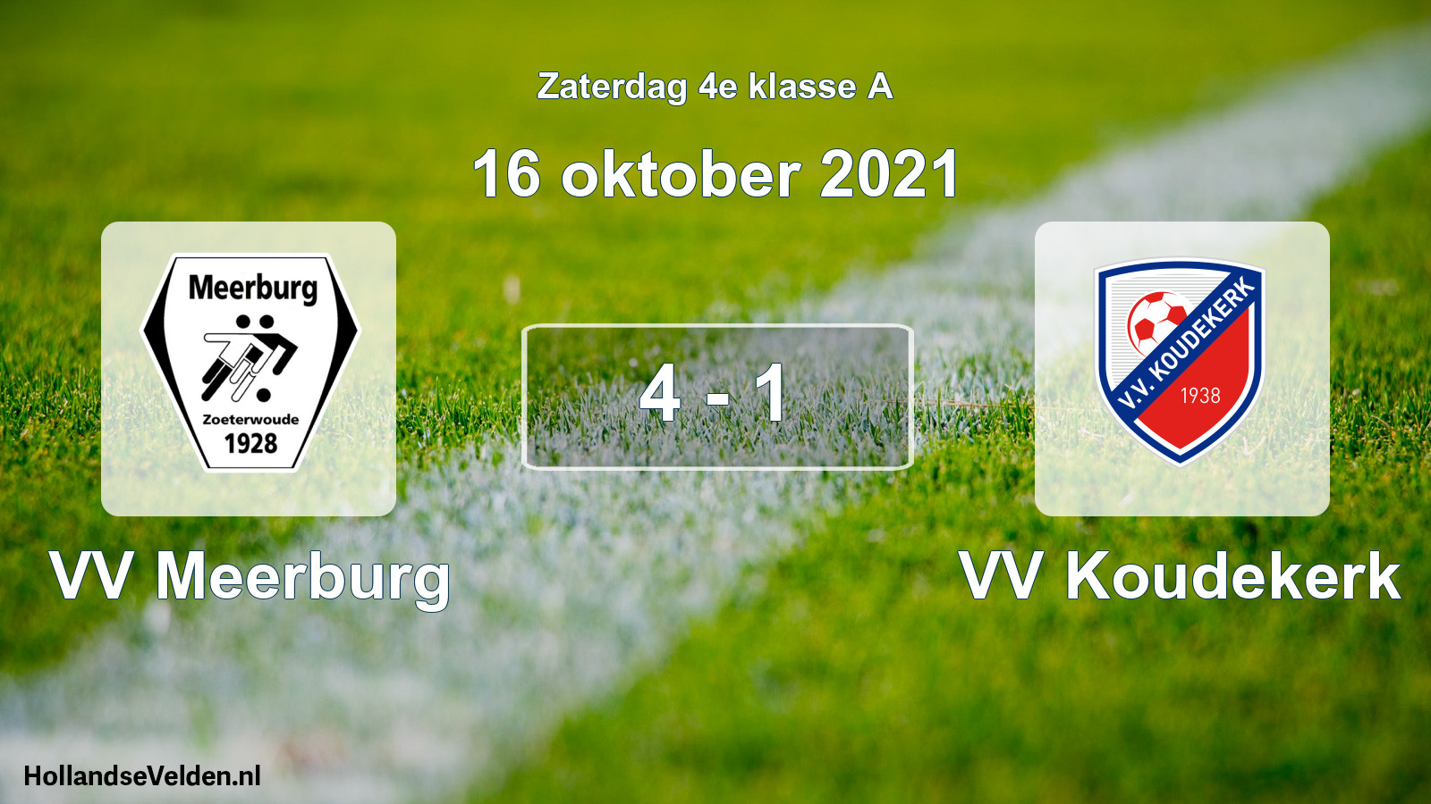 Total number of matches played: VV Meerburg - VV Koudekerk 4 - 1 (16 October 2021)
