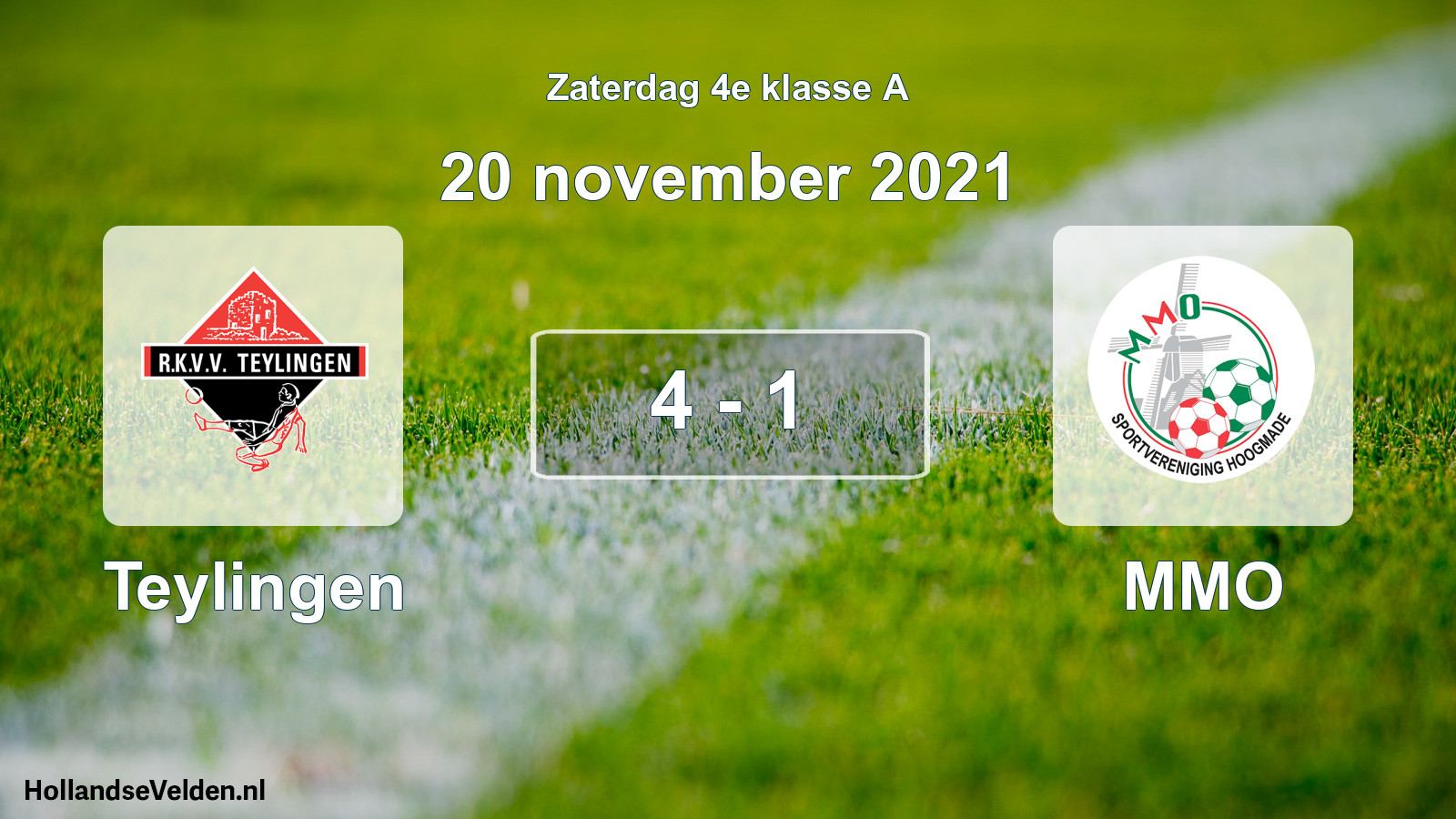 Total number of matches played: Teylingen - MMO 4 - 1 (20 November 2021)