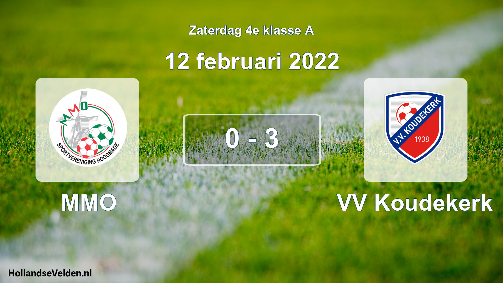 Total number of matches played: MMO - VV Koudekerk 0 - 3 (12 February 2022)
