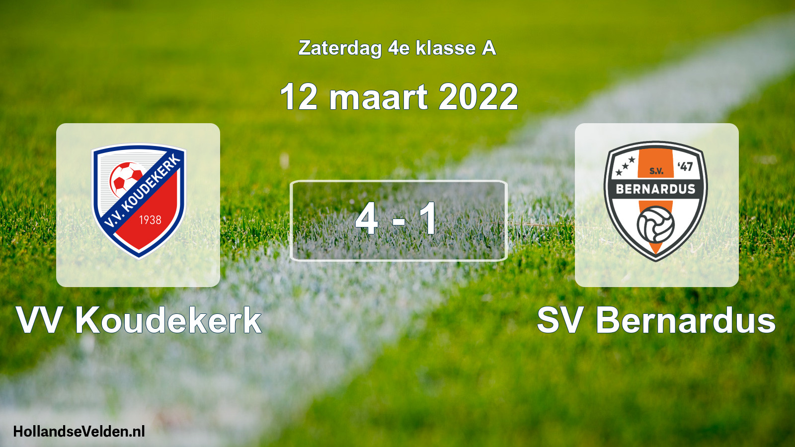 Total number of matches played: VV Koudekerk - SV Bernardus 4 - 1 (12 March 2022)
