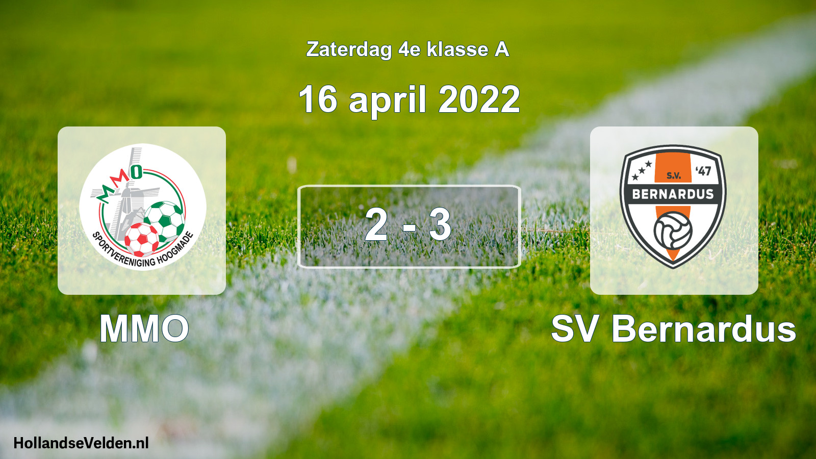 Total number of matches played: MMO - SV Bernardus 2 - 3 (16 April 2022)