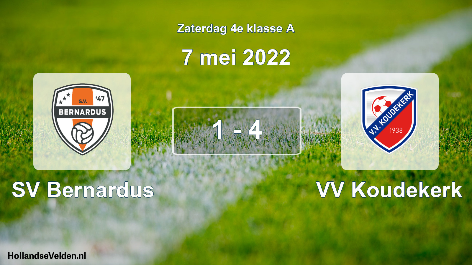 Total number of matches played: SV Bernardus - VV Koudekerk 1 - 4 (7 May 2022)
