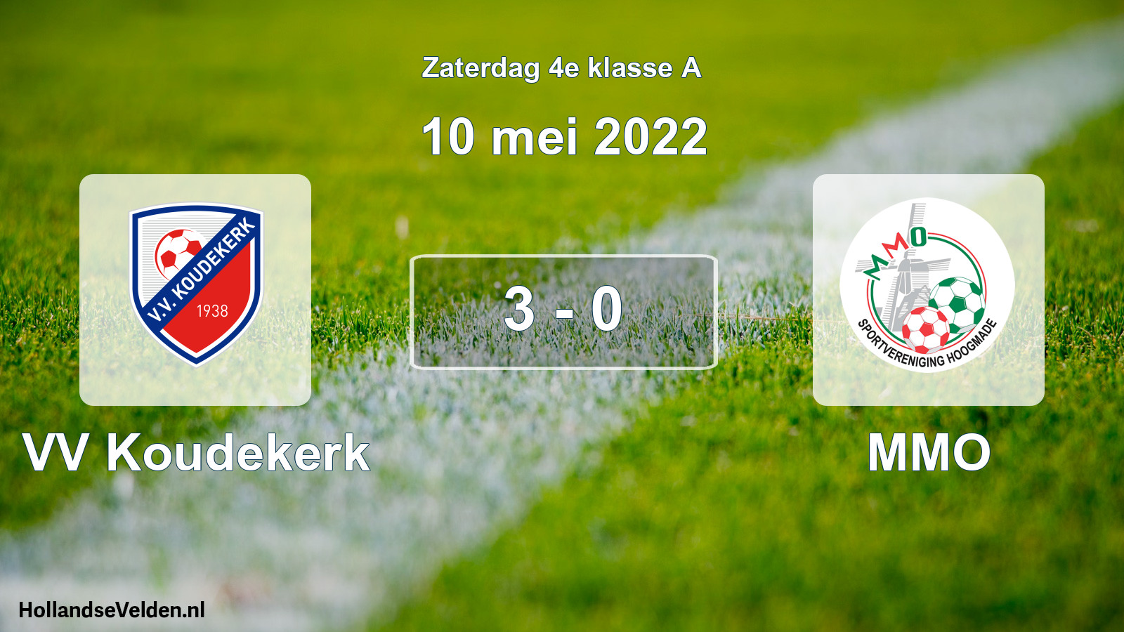 Total number of matches played: VV Koudekerk - MMO 3 - 0 (10 May 2022)