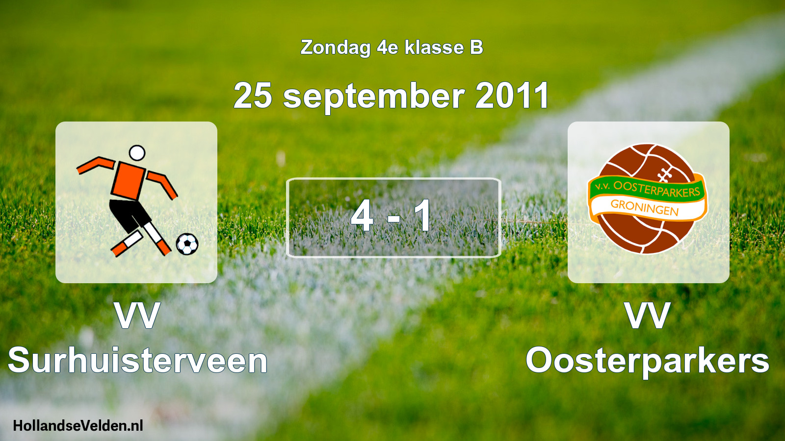 Total number of matches played: VV Surhuisterveen - VV Oosterparkers 4 - 1 (25 September 2011)