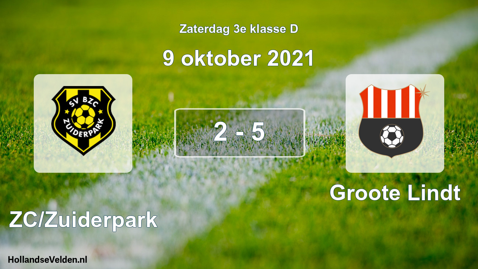 Total number of matches played: BZC/Zuiderpark - Groote Lindt 2 - 5 (9 October 2021)