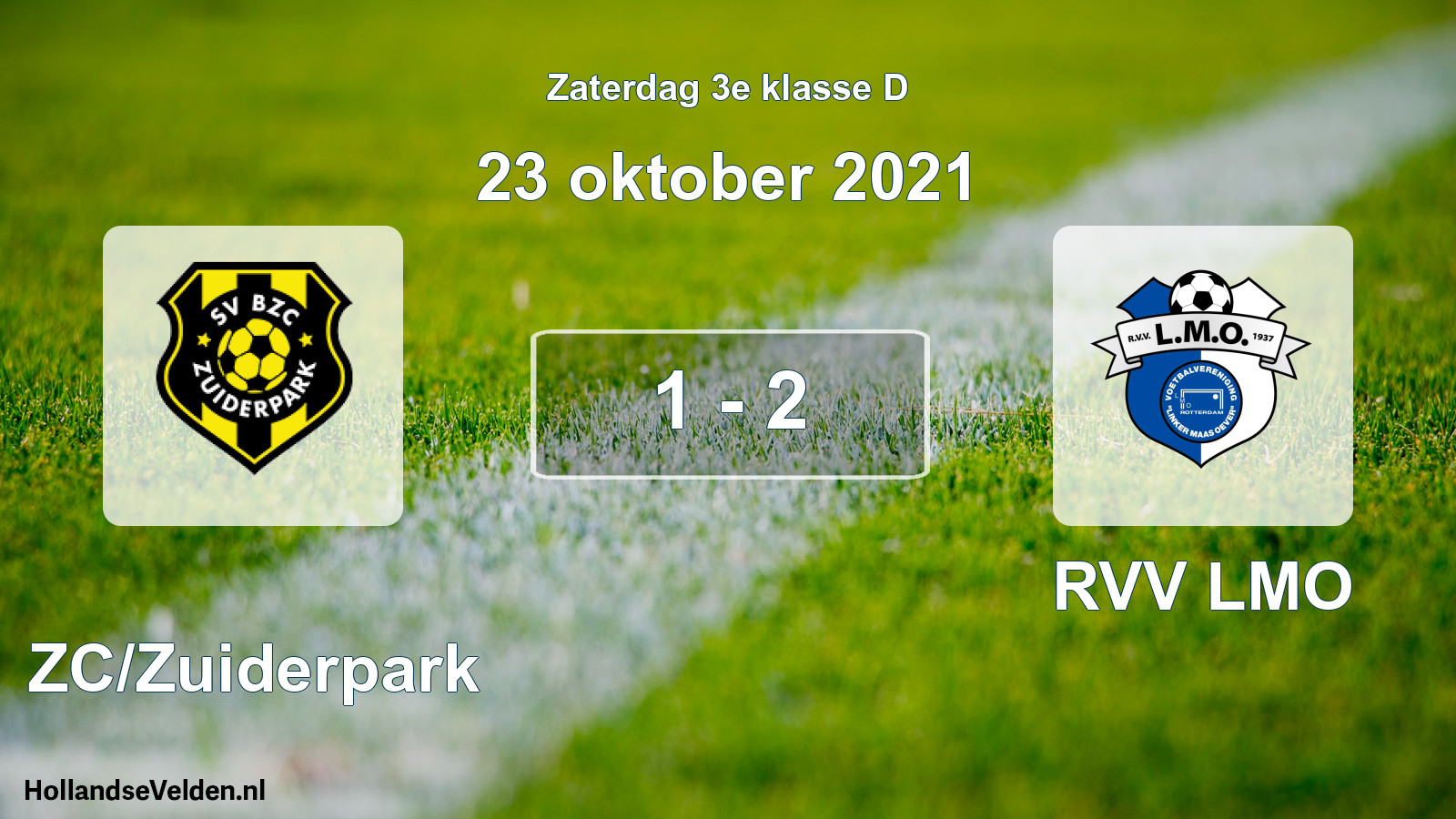 Total number of matches played: BZC/Zuiderpark - RVV LMO 1 - 2 (23 October 2021)