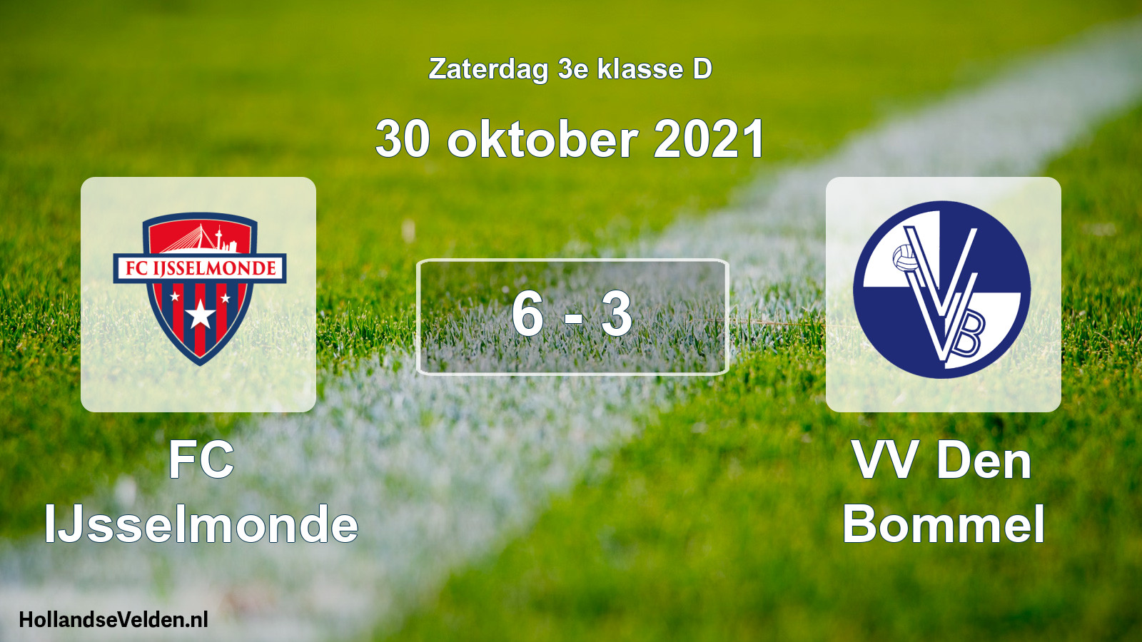 Total number of matches played: FC IJsselmonde - VV Den Bommel 6 - 3 (30 October 2021)