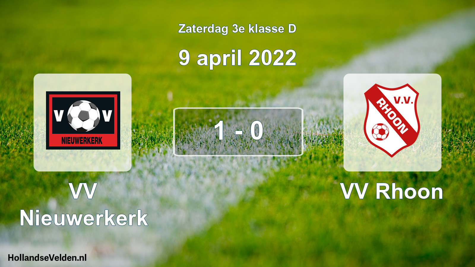 Total number of matches played: VV Nieuwerkerk - VV Rhoon 1 - 0 (9 April 2022)