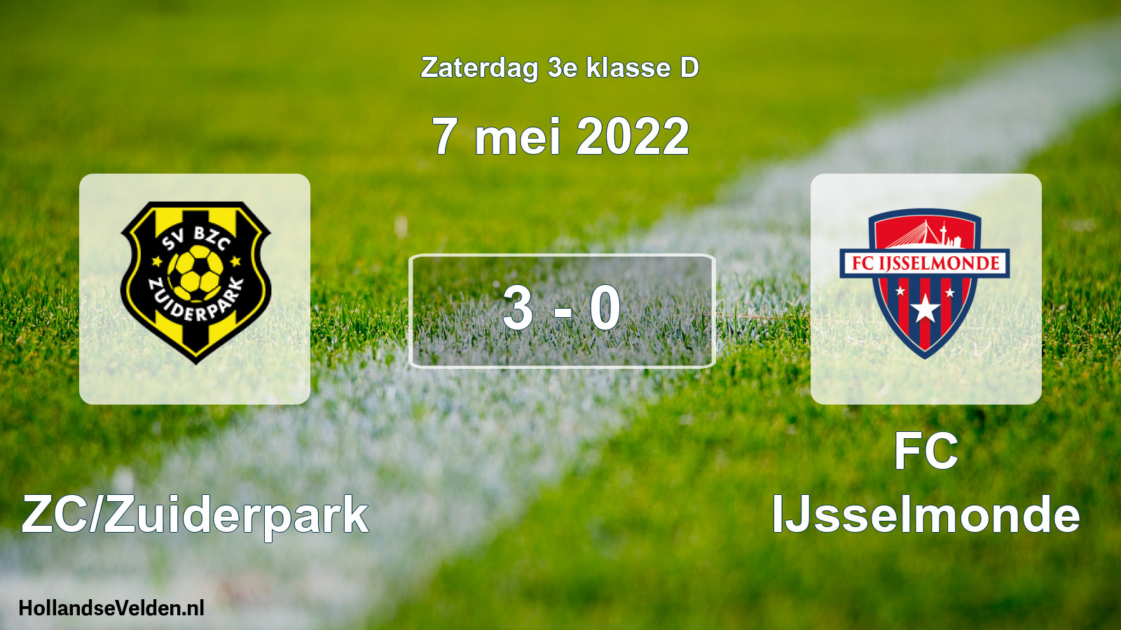 Total number of matches played: BZC/Zuiderpark - FC IJsselmonde 3 - 0 (7 May 2022)