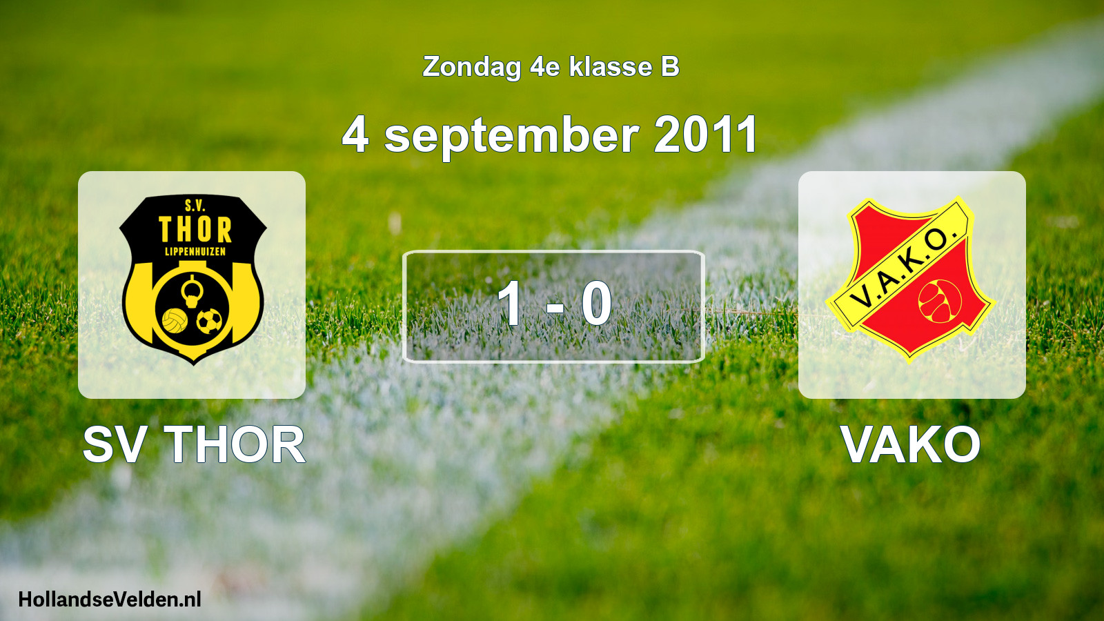 Total number of matches played: SV THOR - VAKO 1 - 0 (4 September 2011)