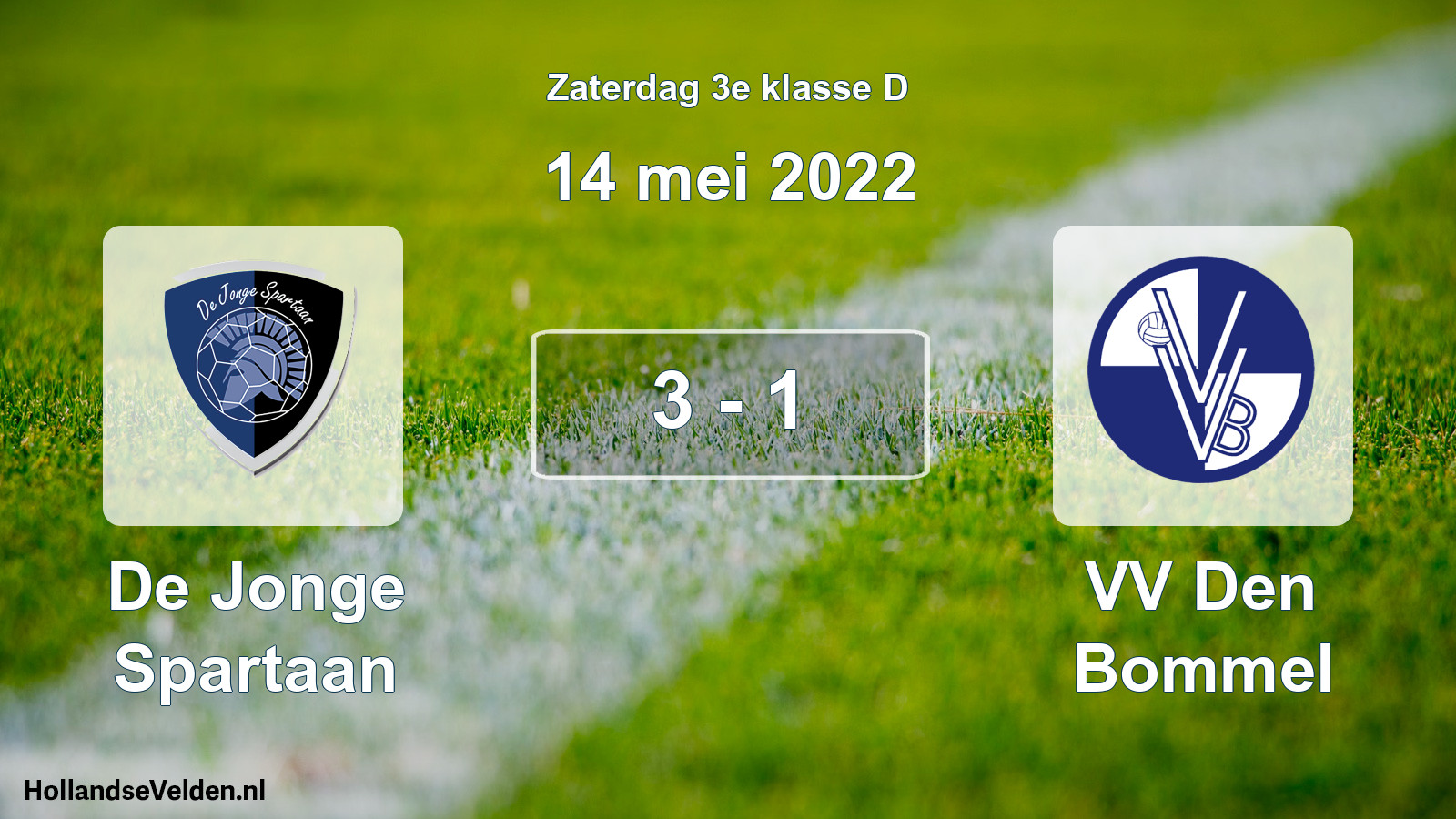 Total number of matches played: De Jonge Spartaan - VV Den Bommel 3 - 1 (14 May 2022)