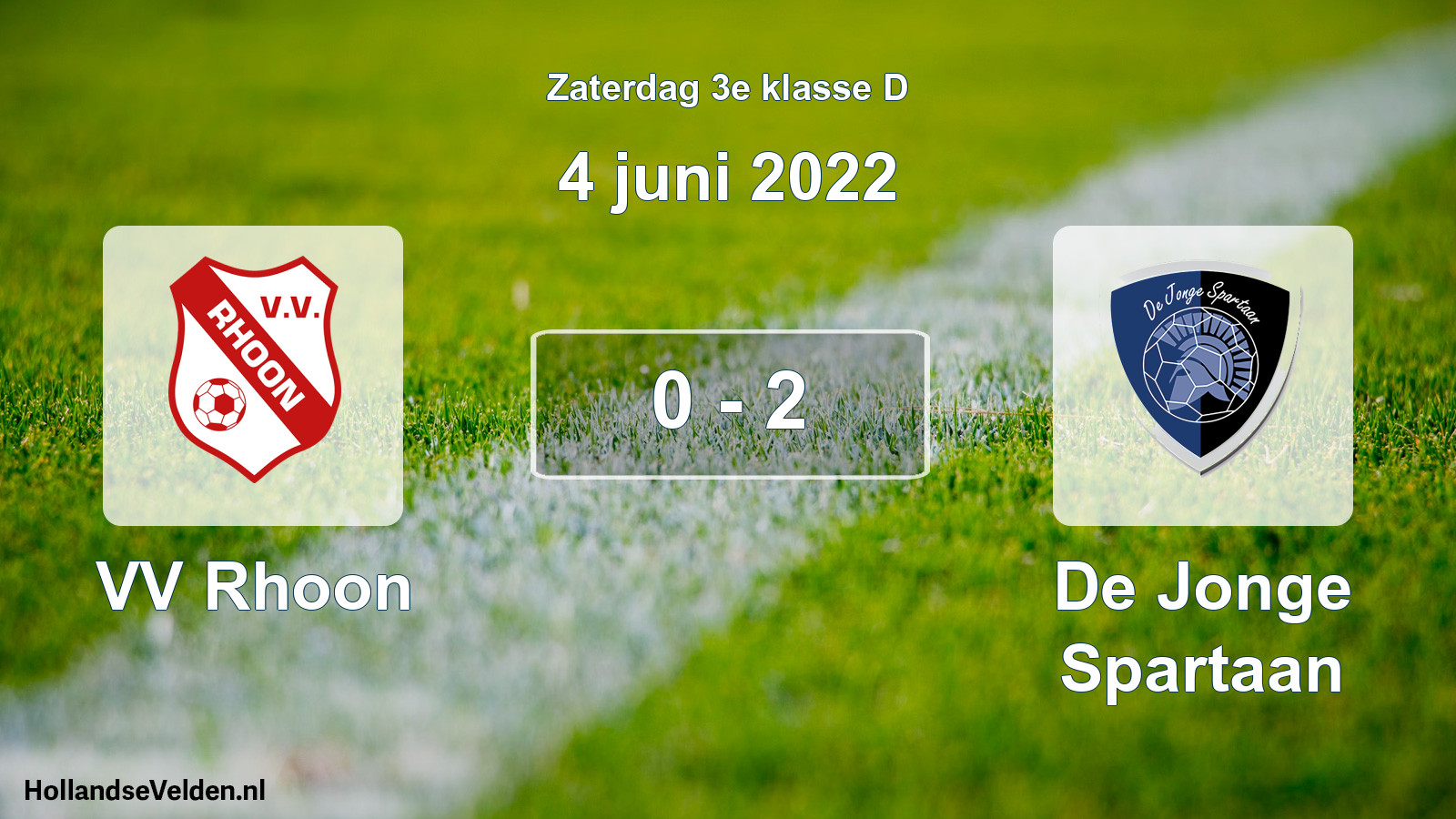 Total number of matches played: VV Rhoon - De Jonge Spartaan 0 - 2 (4 June 2022)