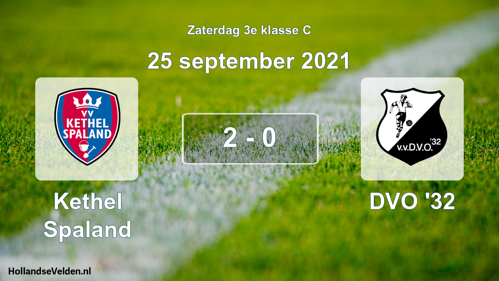 Total number of matches played: Kethel Spaland - DVO '32 2 - 0 (25 September 2021)