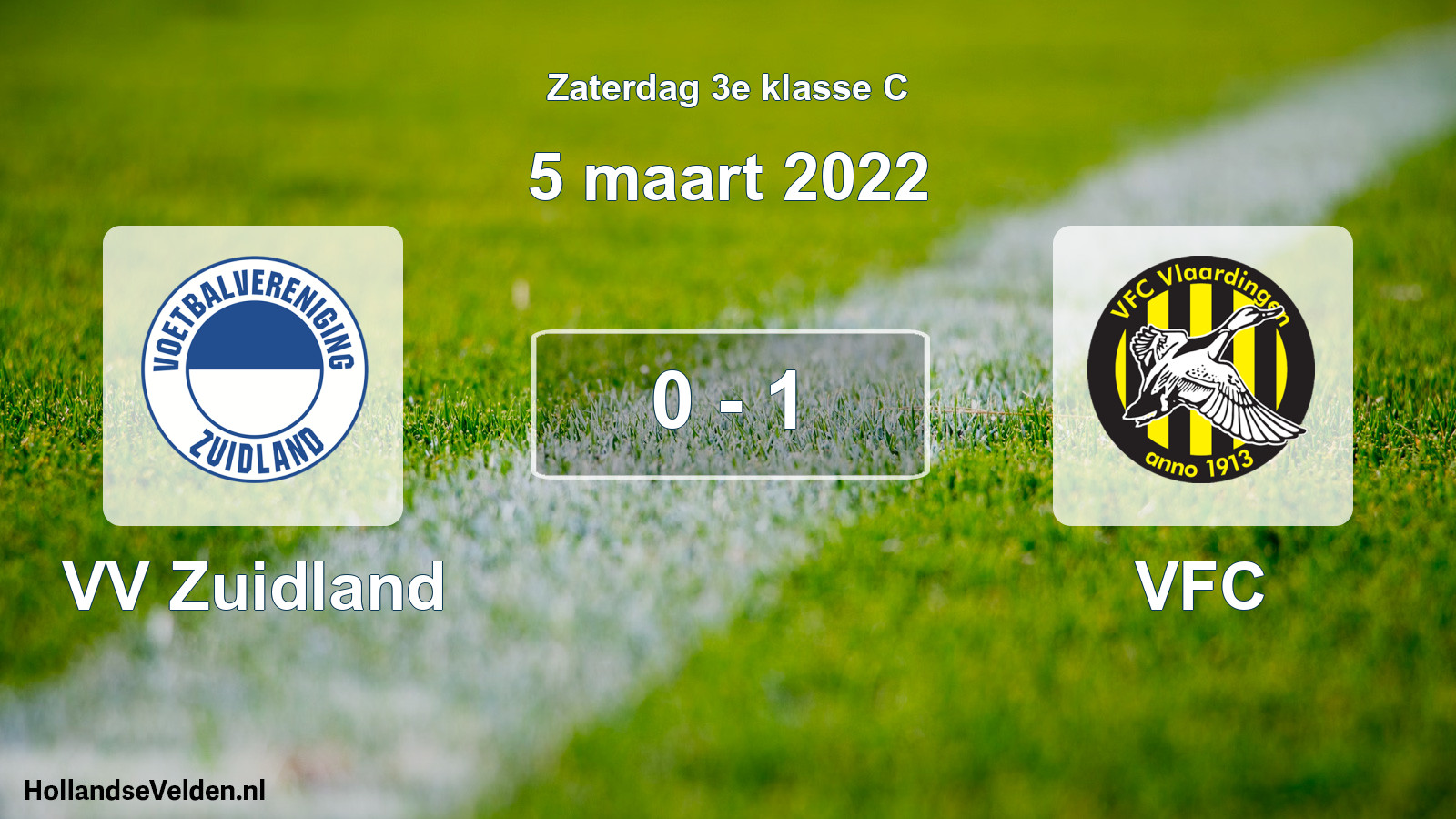 Total number of matches played: VV Zuidland - VFC 0 - 1 (5 March 2022)