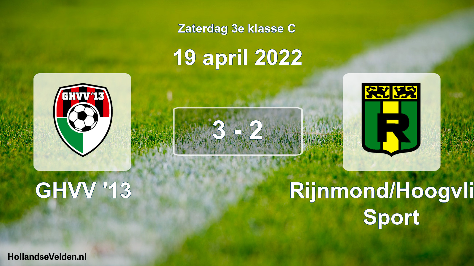 Total number of matches played: GHVV '13 - Rijnmond/Hoogvliet Sport 3 - 2 (19 April 2022)