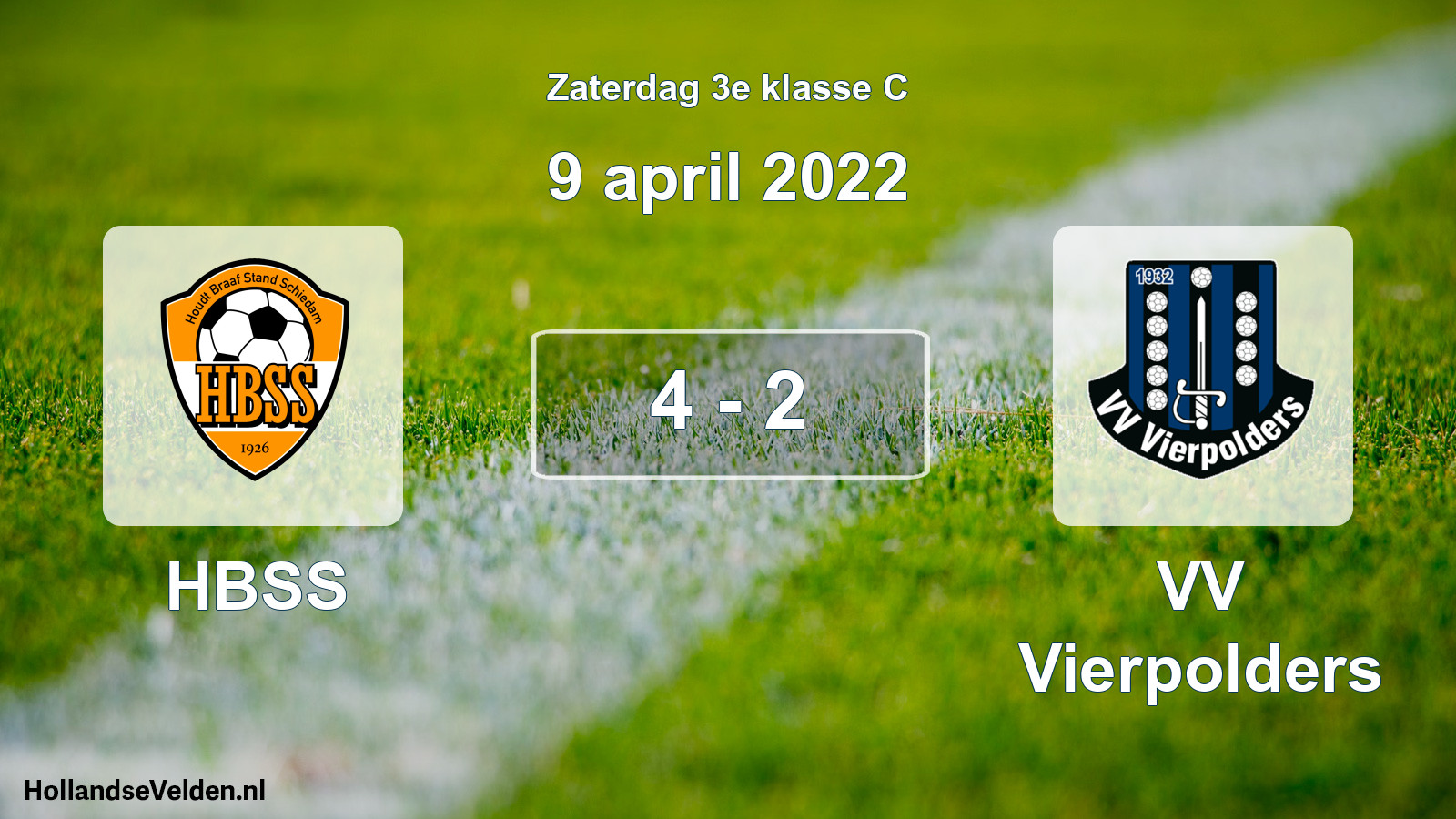 Total number of matches played: HBSS - VV Vierpolders 4 - 2 (9 April 2022)