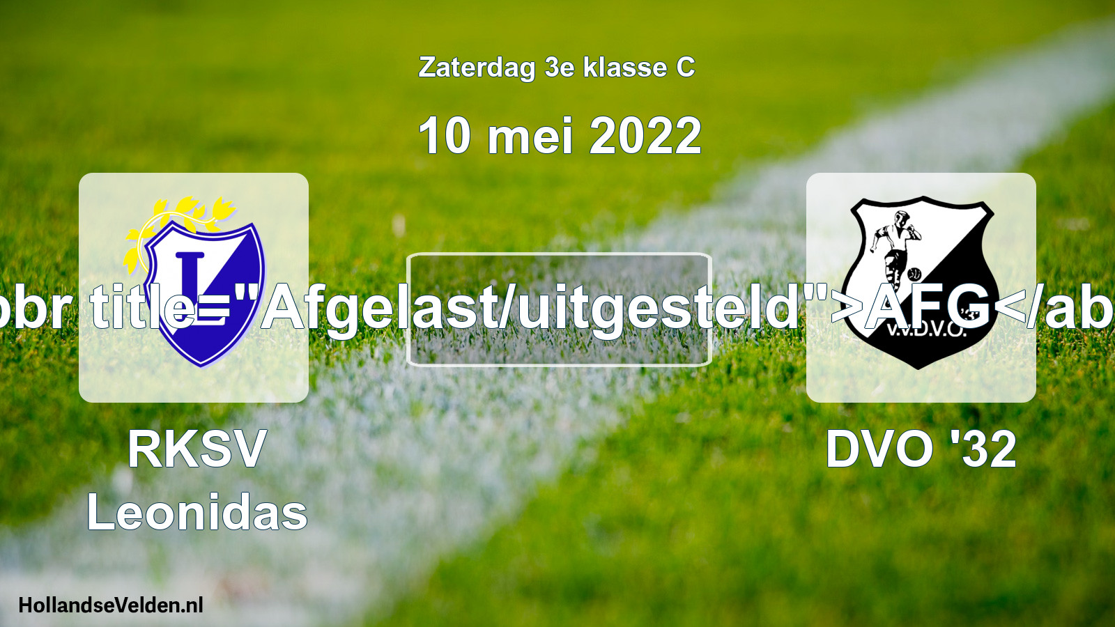 Scheduled Match: RKSV Leonidas - DVO '32 (10 May 2022)