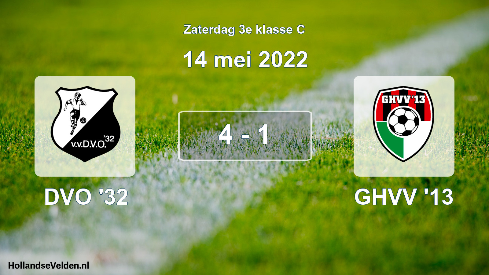 Total number of matches played: DVO '32 - GHVV '13 4 - 1 (14 May 2022)