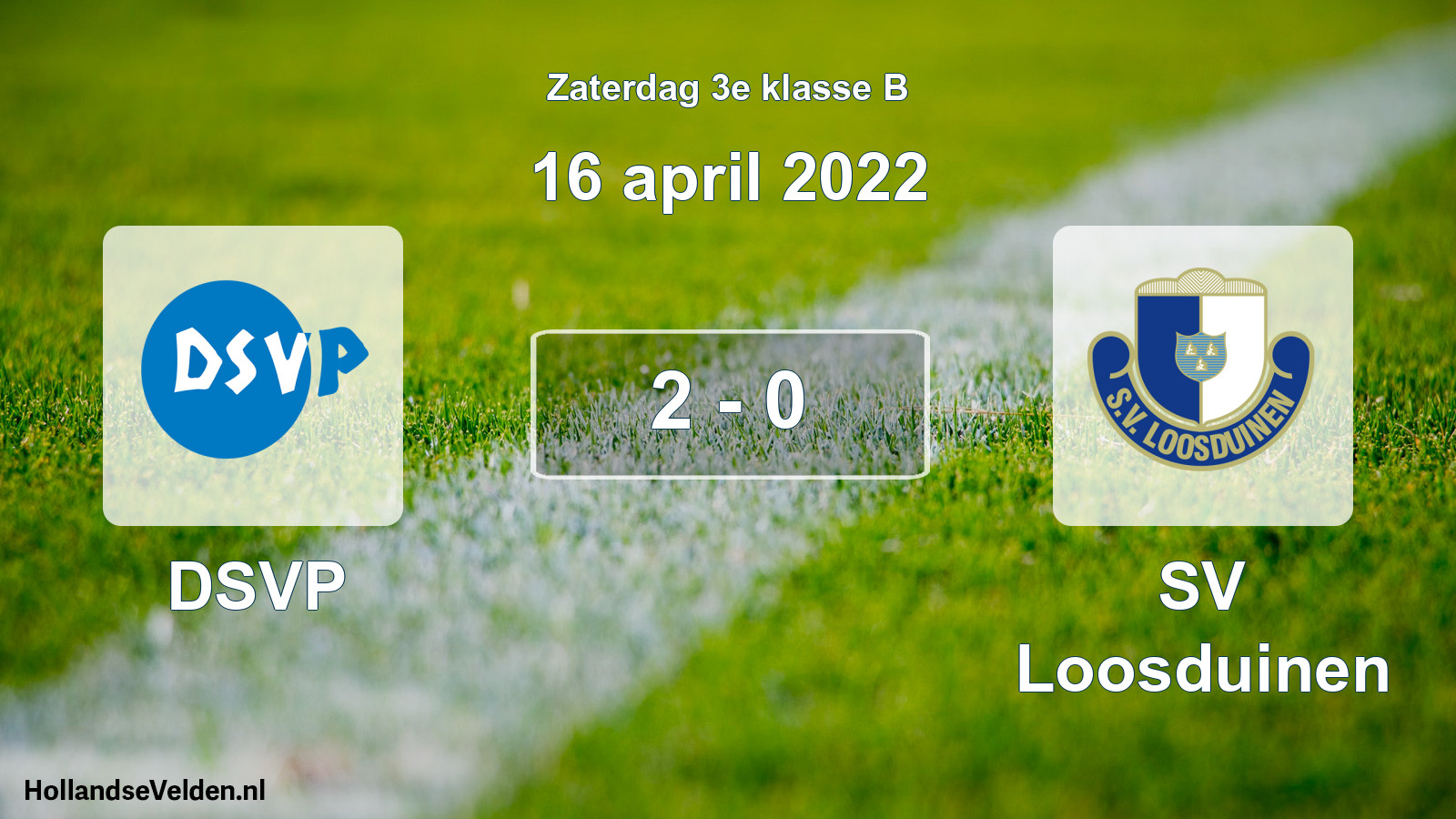 Total number of matches played: DSVP - SV Loosduinen 2 - 0 (16 April 2022)
