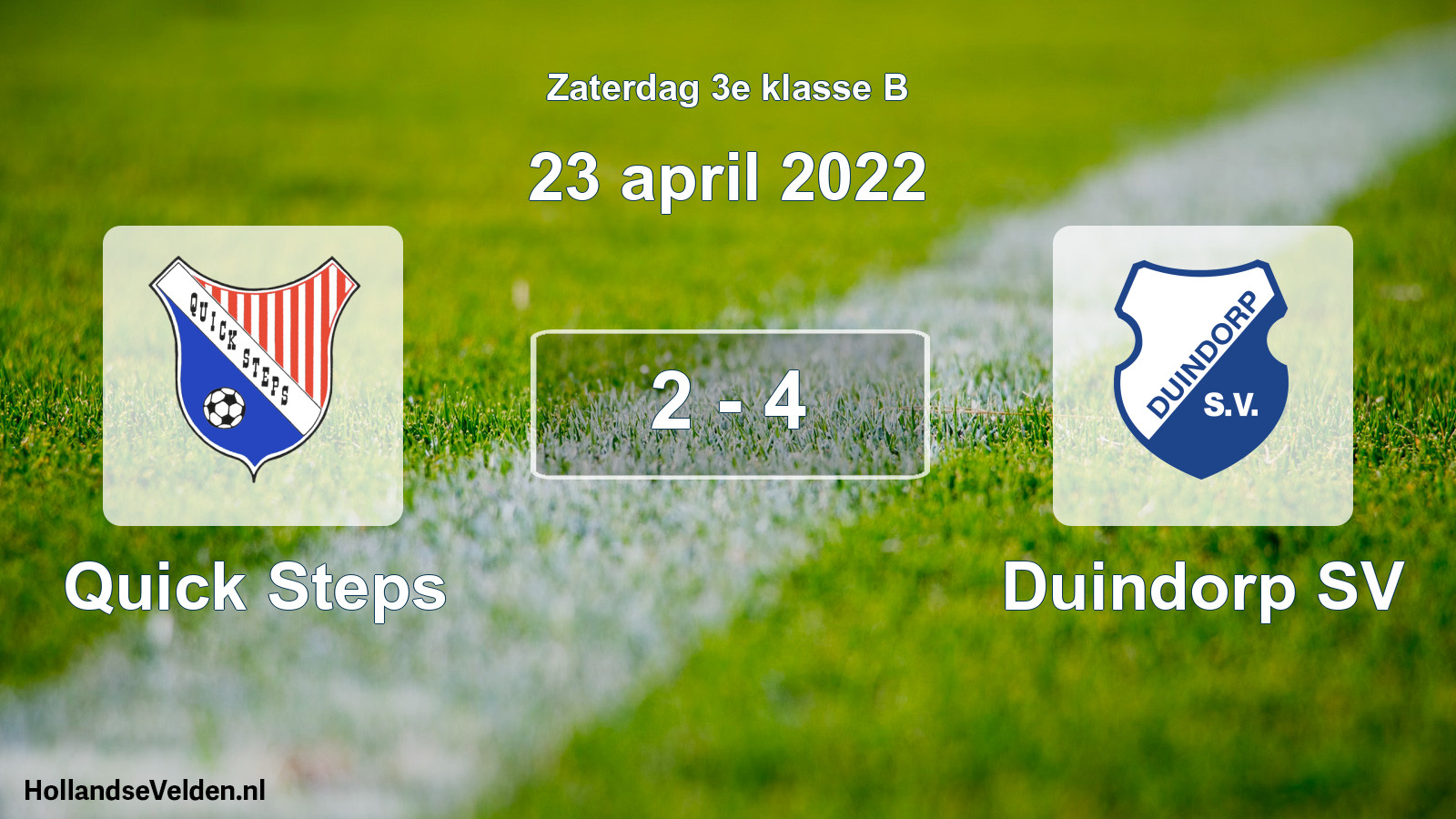 Total number of matches played: Quick Steps - Duindorp SV 2 - 4 (23 April 2022)