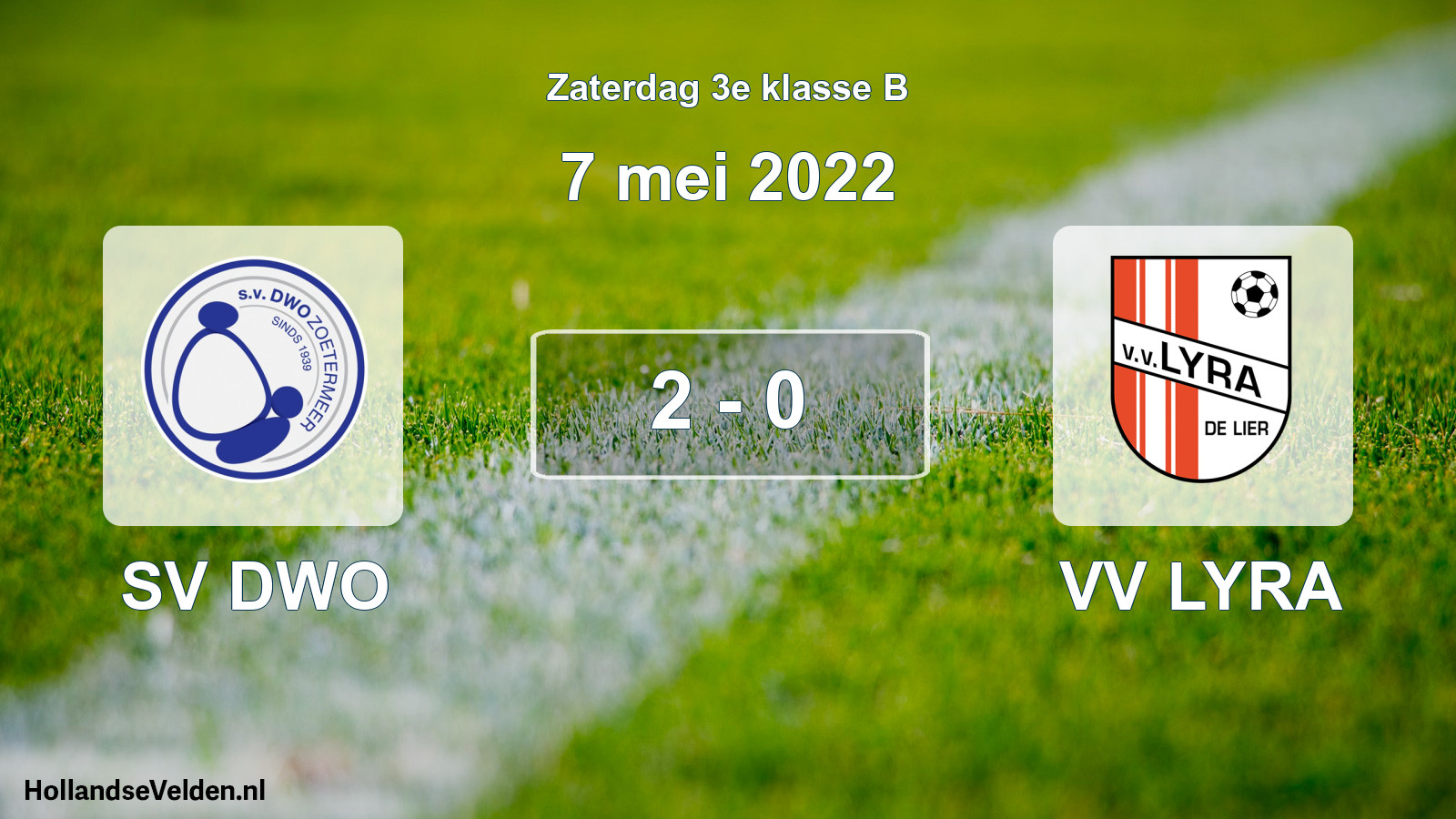 Total number of matches played: SV DWO - VV LYRA 2 - 0 (7 May 2022)