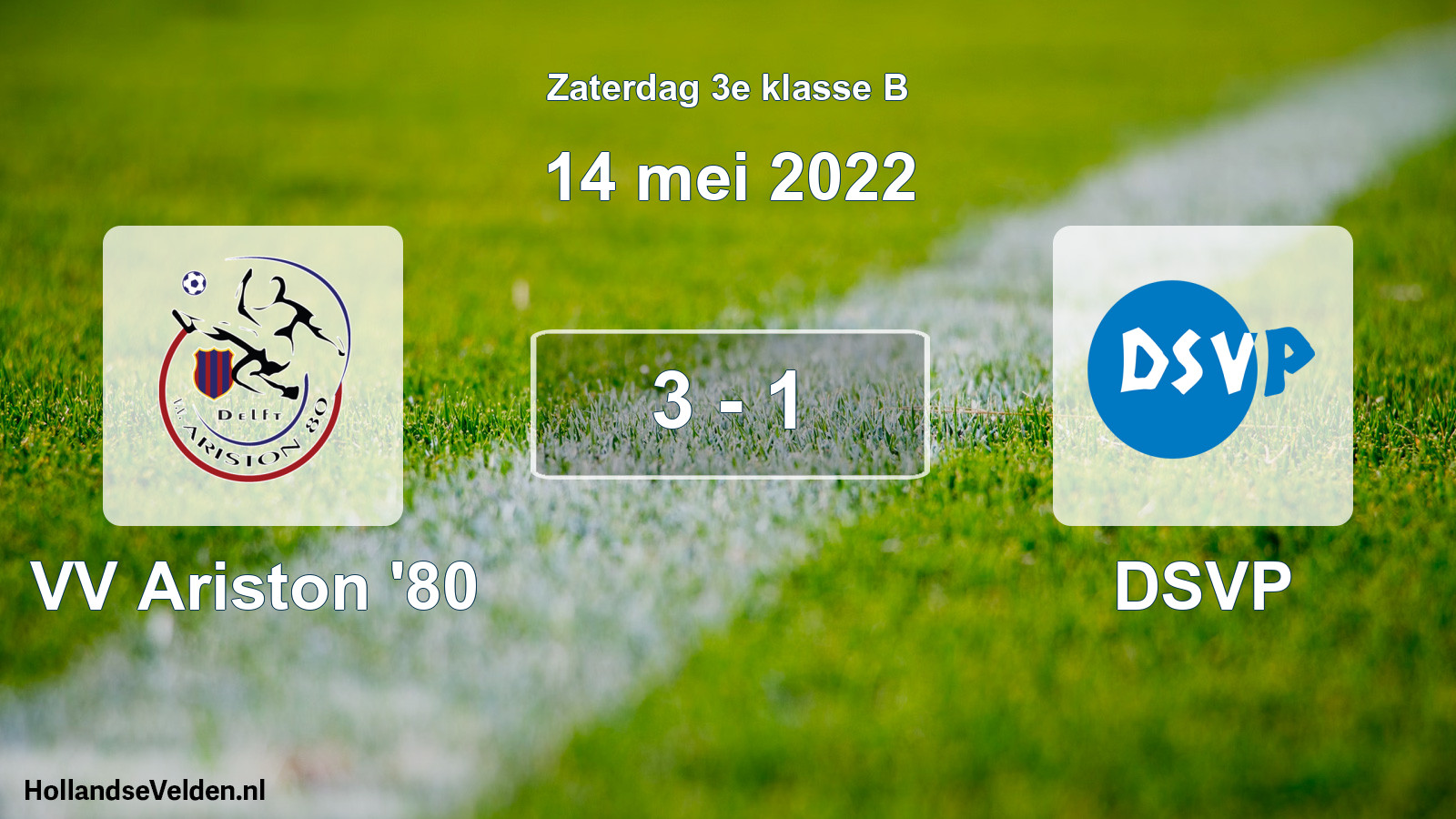 Total number of matches played: VV Ariston '80 - DSVP 3 - 1 (14 May 2022)