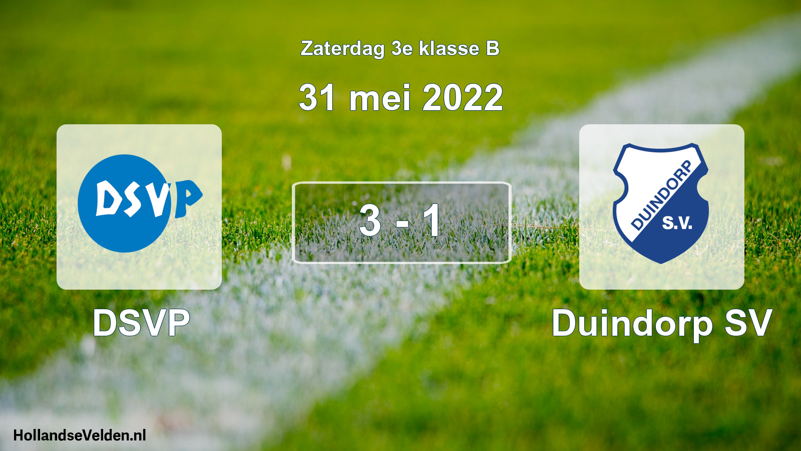 Total number of matches played: DSVP - Duindorp SV 3 - 1 (31 May 2022)