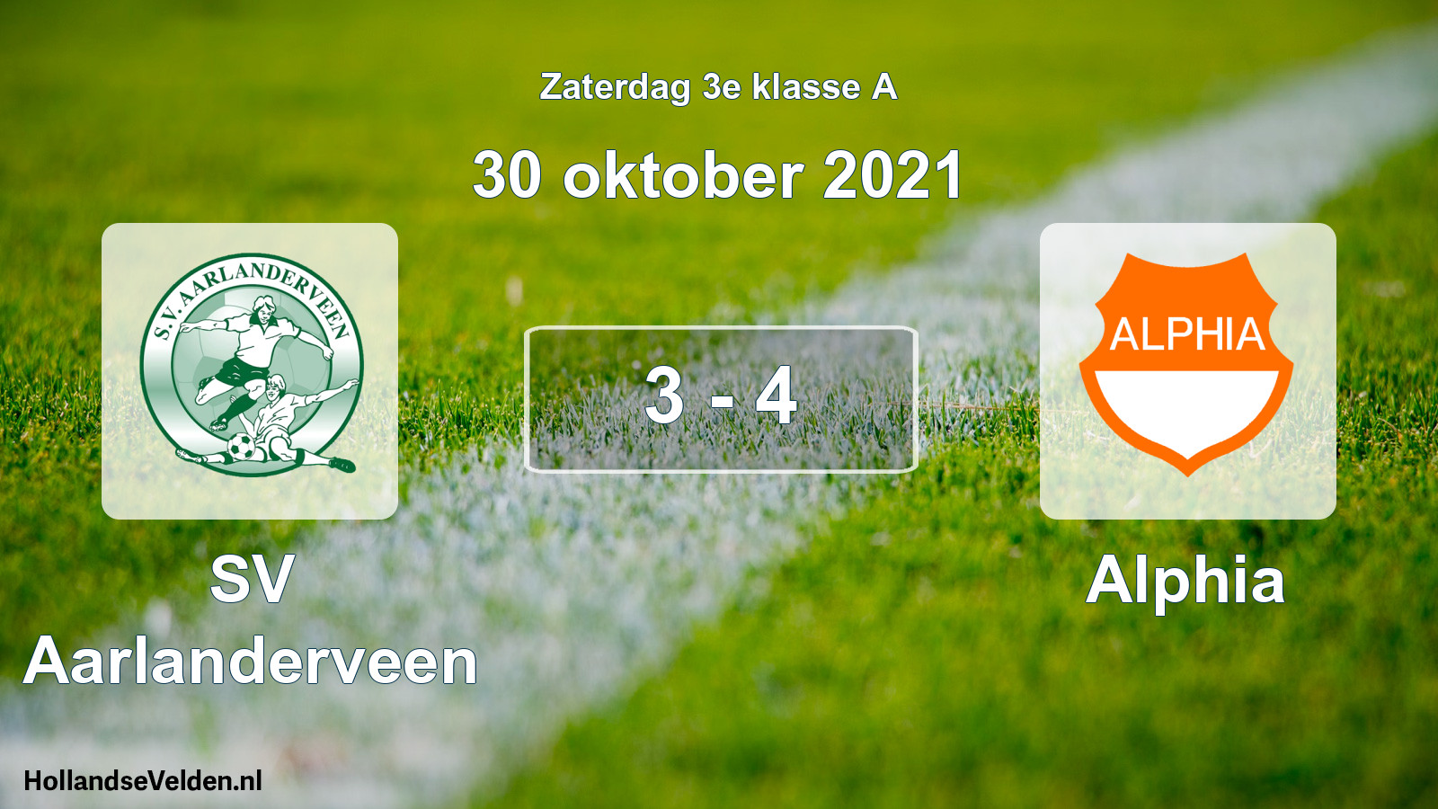 Total number of matches played: SV Aarlanderveen - Alphia 3 - 4 (30 October 2021)