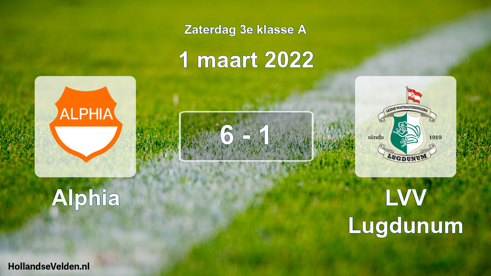 Total number of matches played: Alphia - LVV Lugdunum 6 - 1 (1 March 2022)