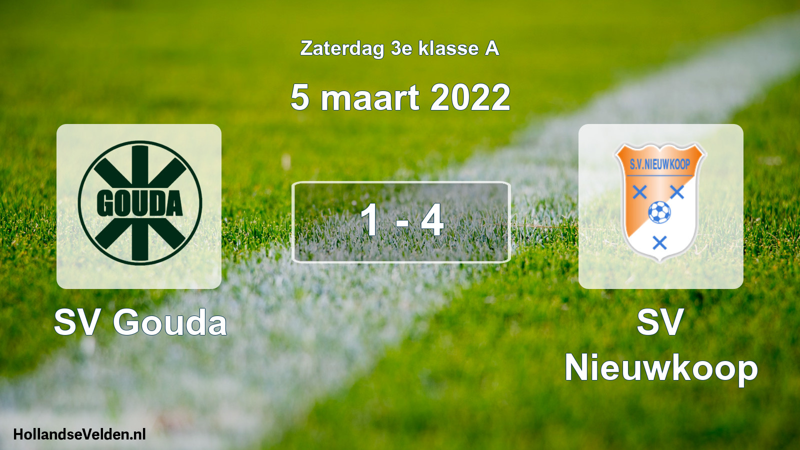 Total number of matches played: SV Gouda - SV Nieuwkoop 1 - 4 (5 March 2022)