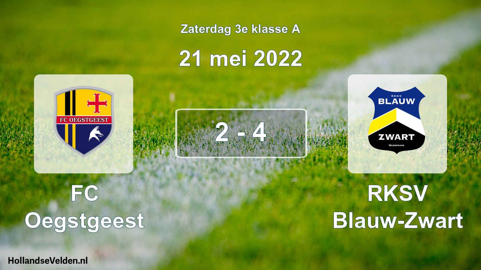 Total number of matches played: FC Oegstgeest - RKSV Blauw-Zwart 2 - 4 (21 May 2022)