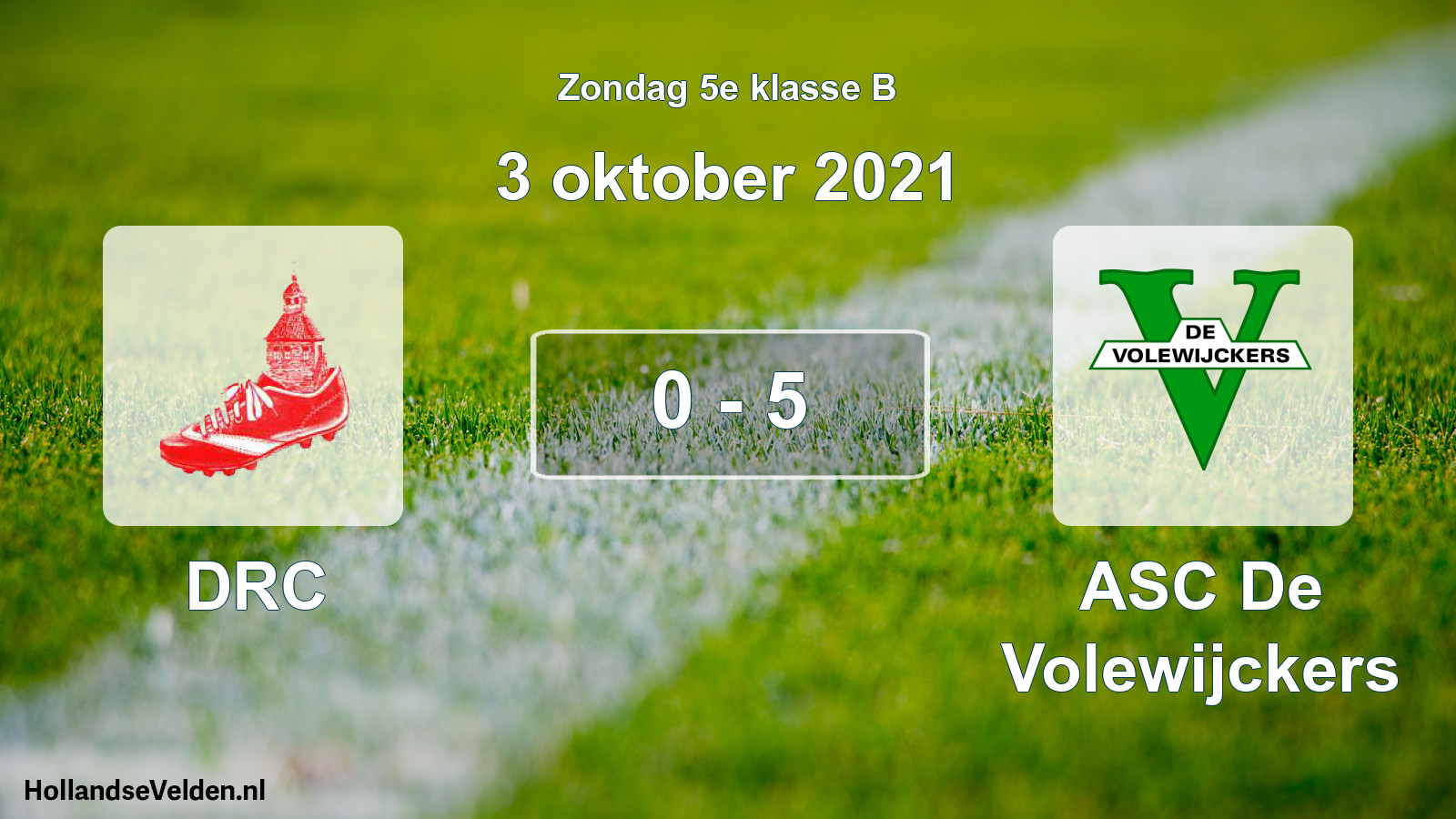 Total number of matches played: DRC - ASC De Volewijckers 0 - 5 (3 October 2021)