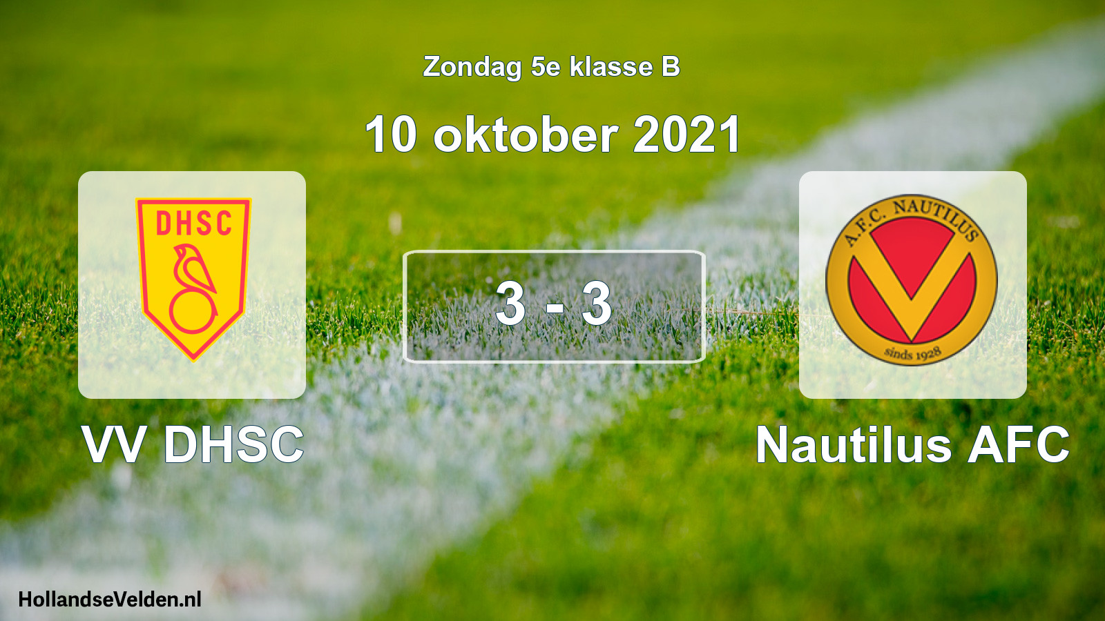 Total number of matches played: VV DHSC - Nautilus AFC 3 - 3 (10 October 2021)